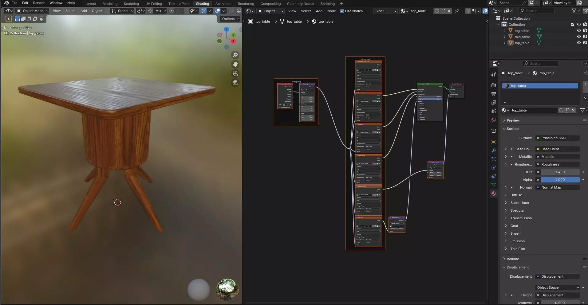 Square Table CG37 3D model_12