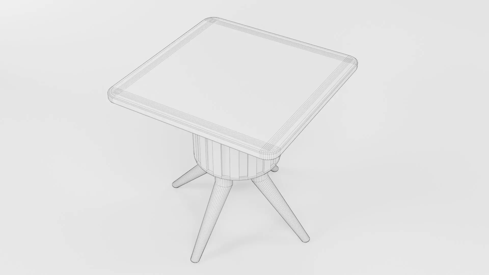 Square Table CG37 3D model_7