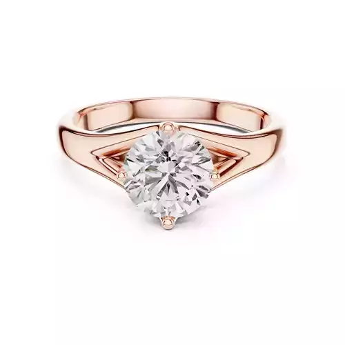 Solitaire Round Diamond Split Shank Wedding Ring 3DM STL Video