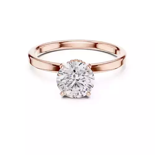Solitaire Round Diamond Engagement Wedding Ring 3DM STL Video