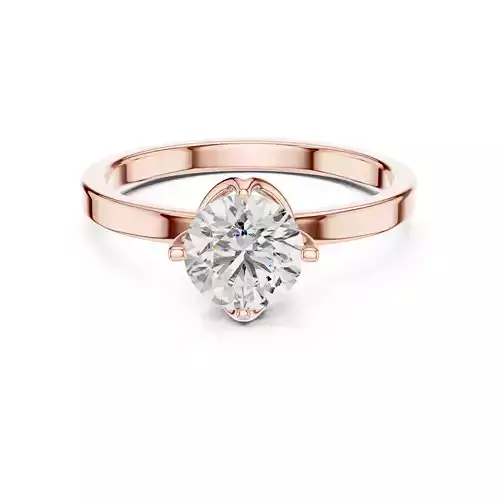 Solitaire Round Diamond Compass Prong Wedding Ring 3DM STL Video