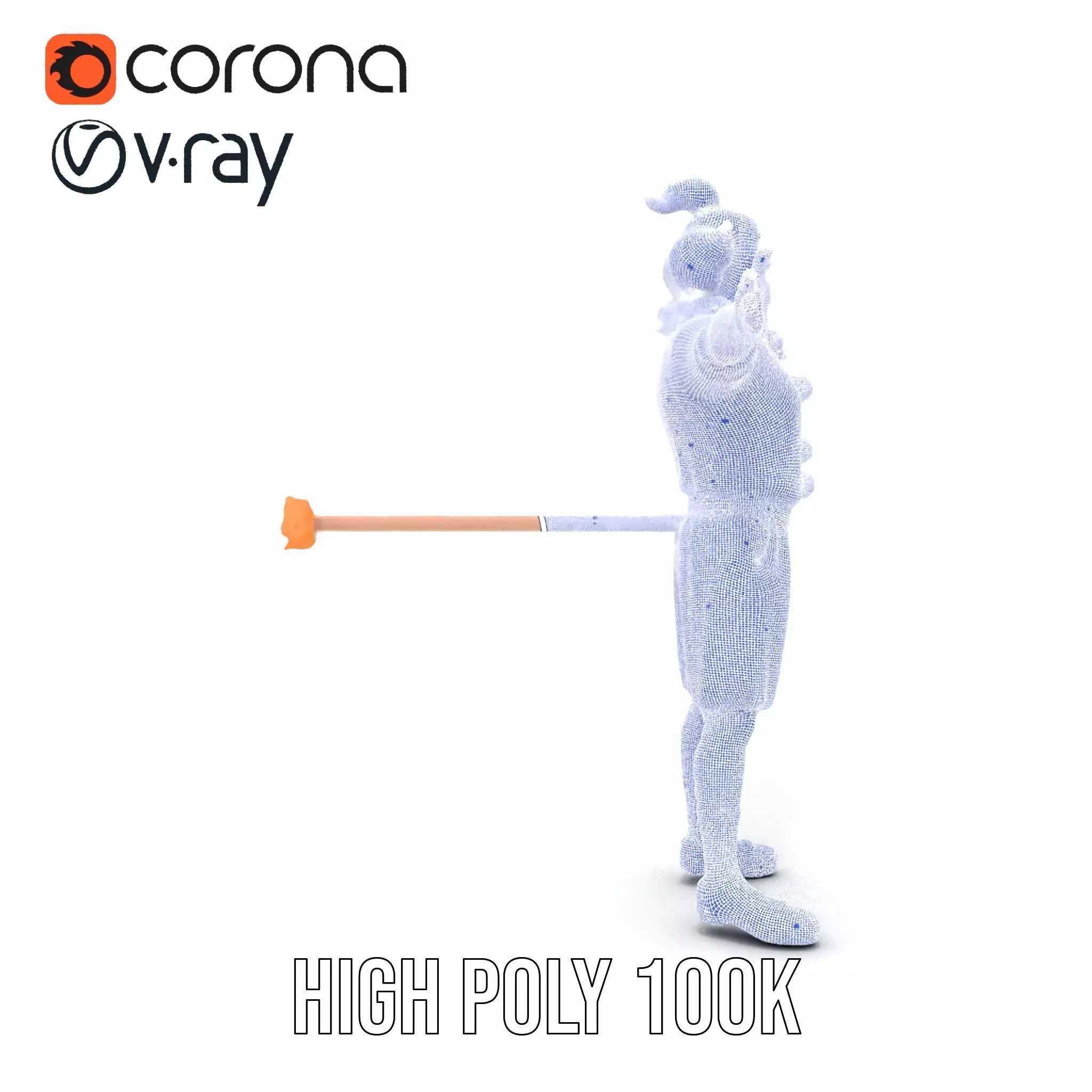 Vibrant Clown Character model pack Low-poly 3D model_33