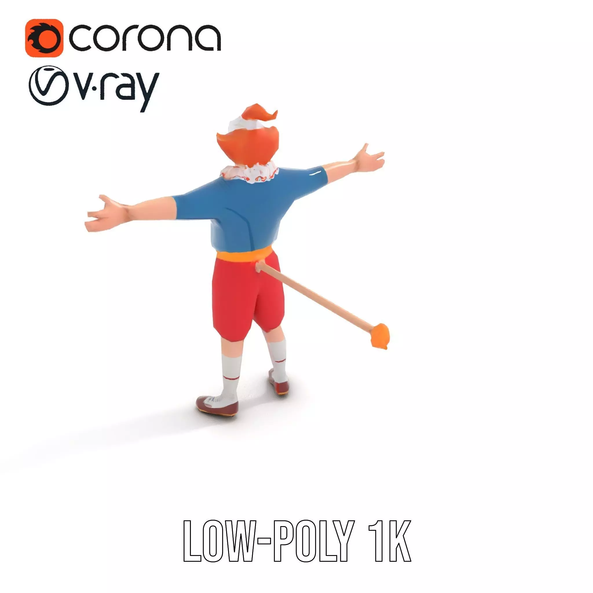 Vibrant Clown Character model pack Low-poly 3D model_12