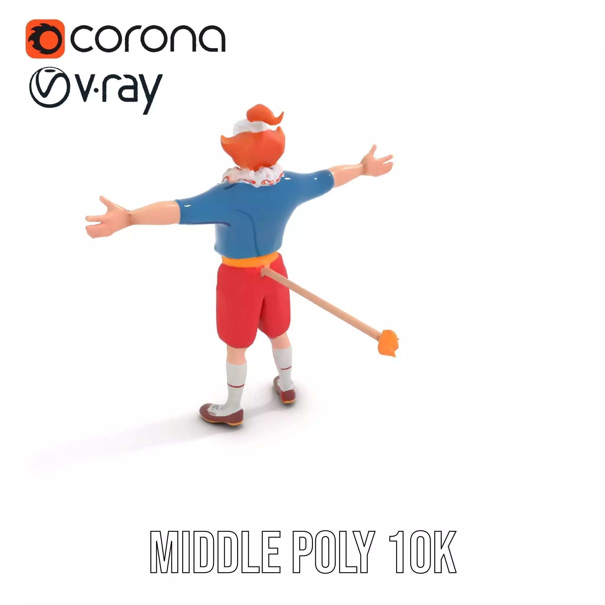 Vibrant Clown Character model pack Low-poly 3D model_16
