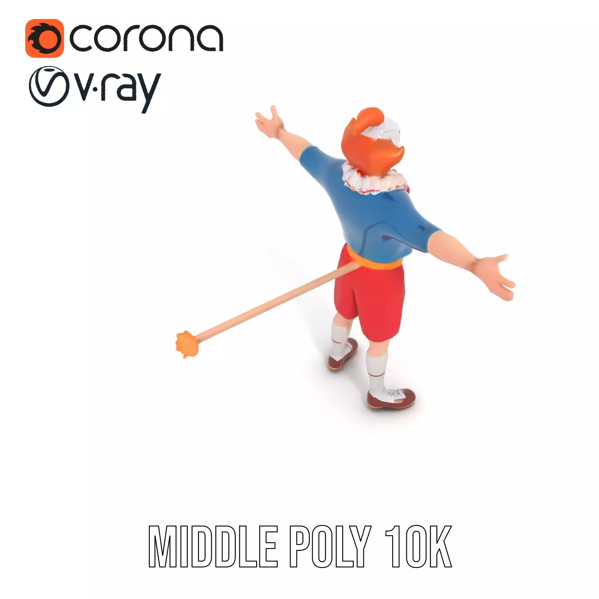Vibrant Clown Character model pack Low-poly 3D model_21