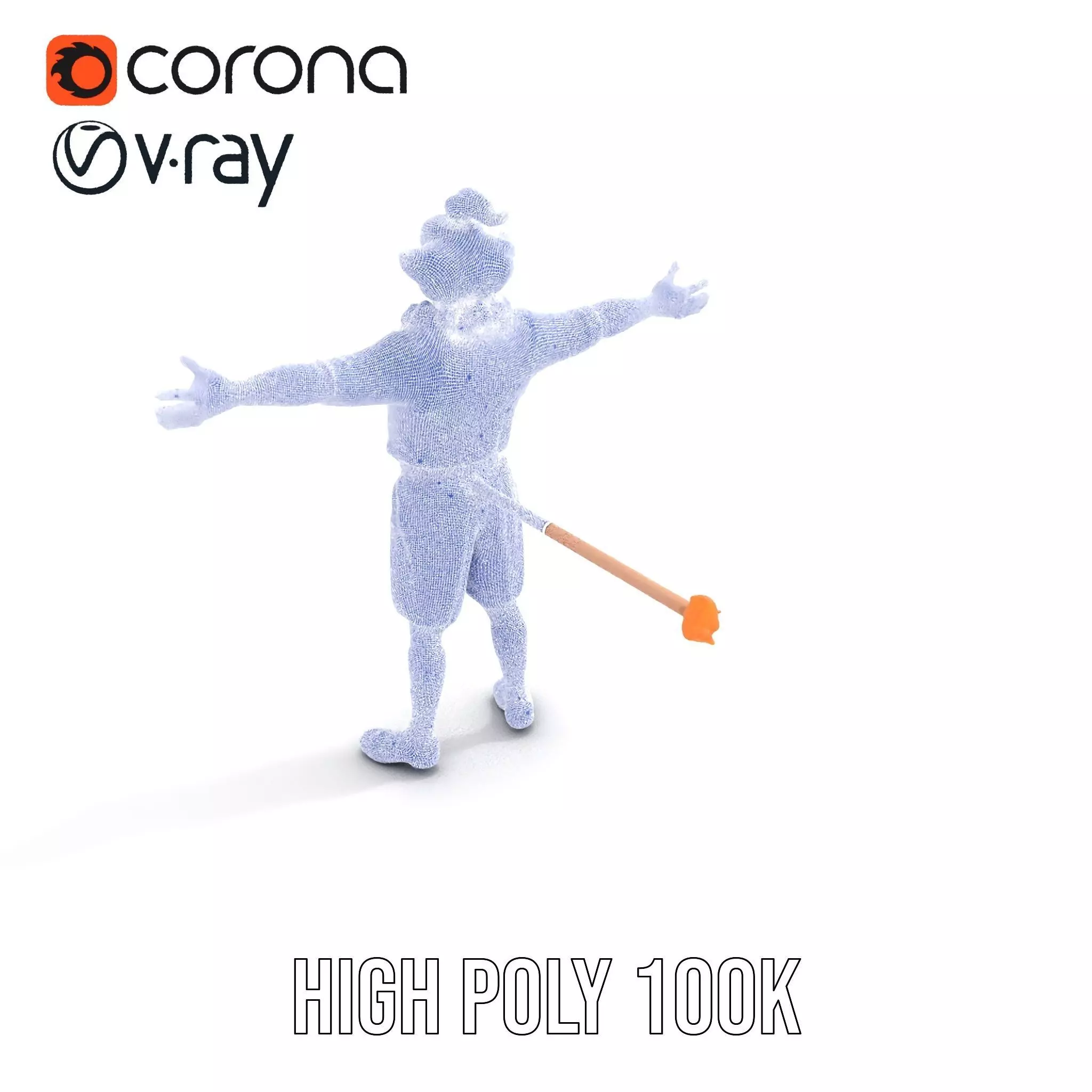 Vibrant Clown Character model pack Low-poly 3D model_32