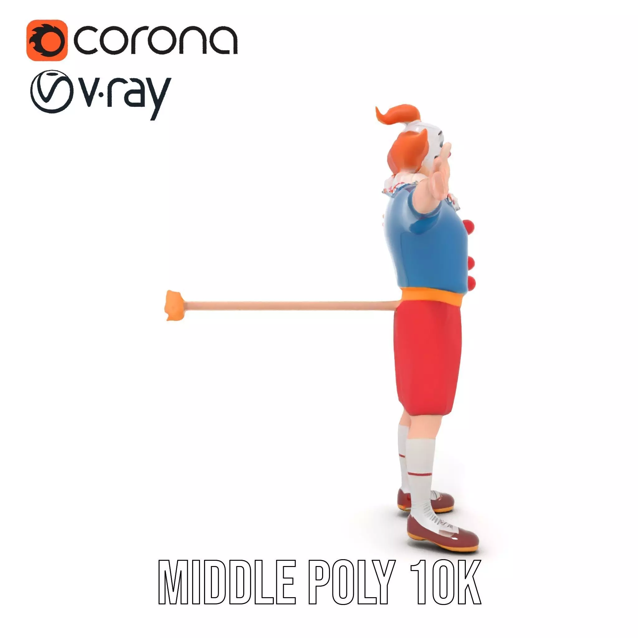 Vibrant Clown Character model pack Low-poly 3D model_13
