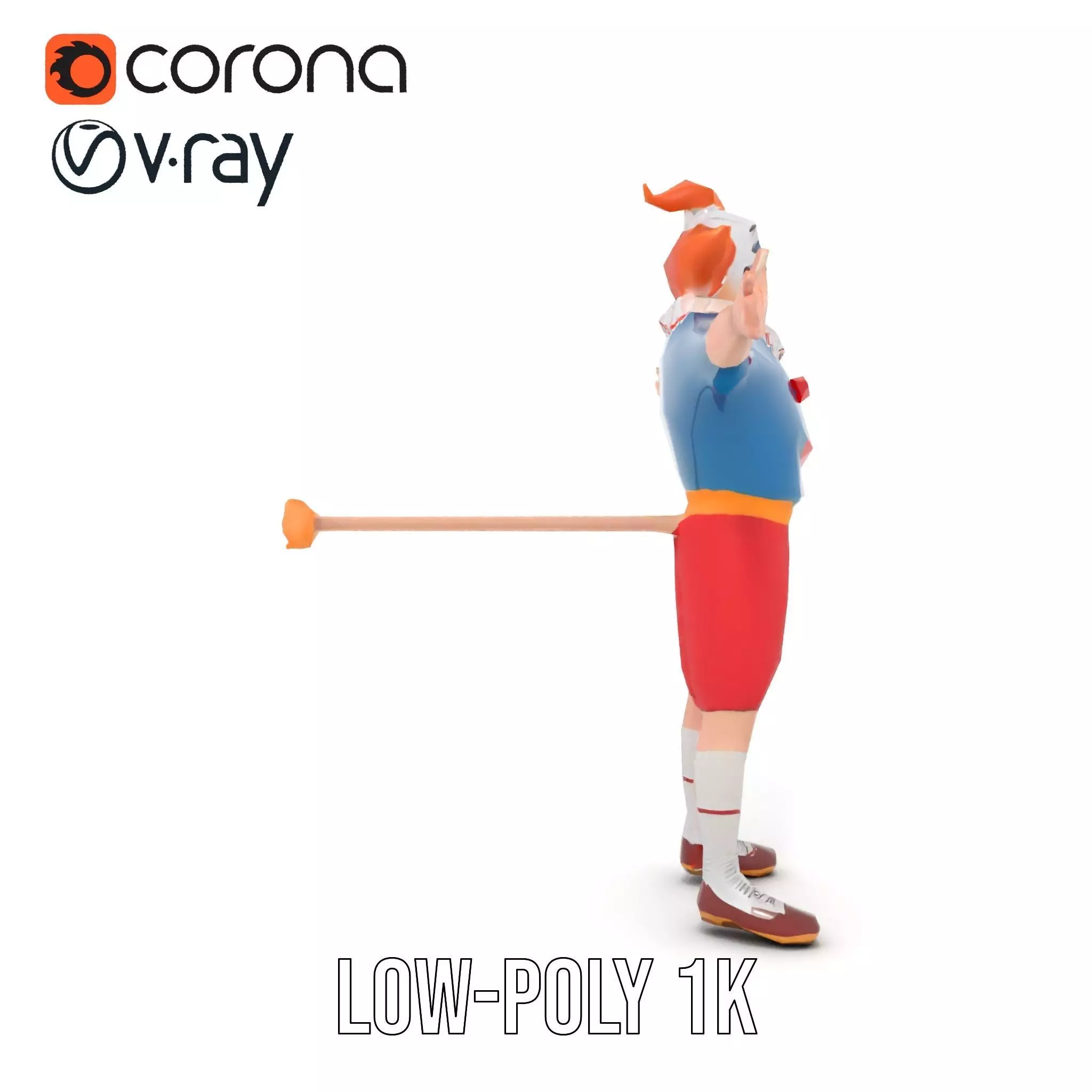 Vibrant Clown Character model pack Low-poly 3D model_14