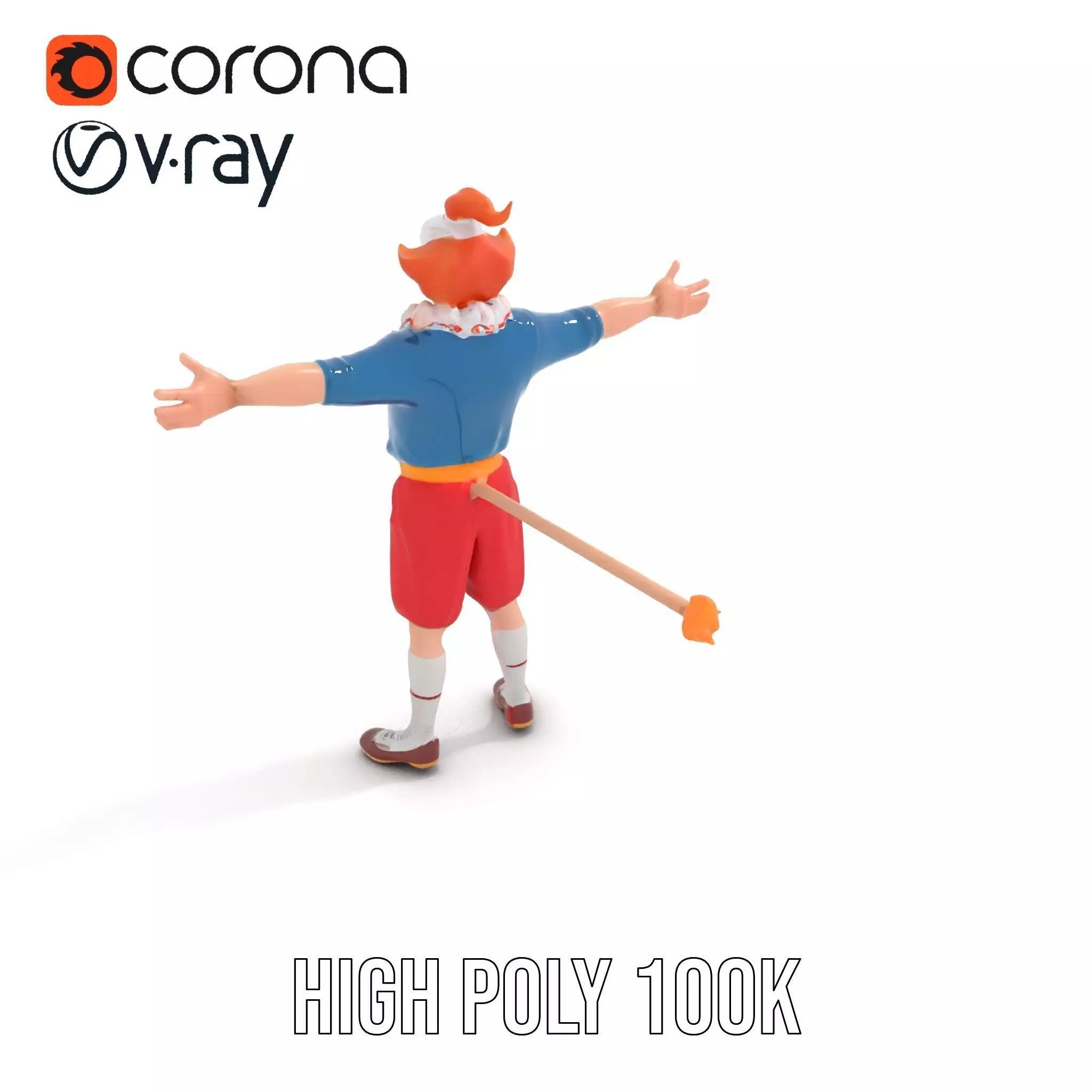 Vibrant Clown Character model pack Low-poly 3D model_15