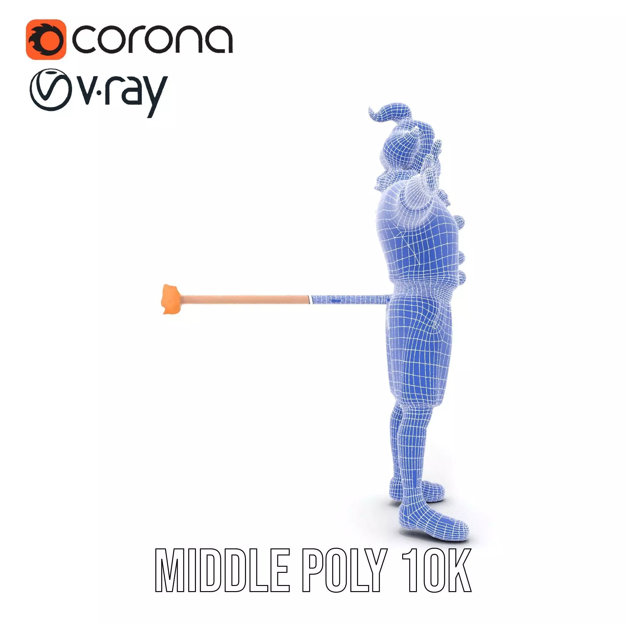 Vibrant Clown Character model pack Low-poly 3D model_30