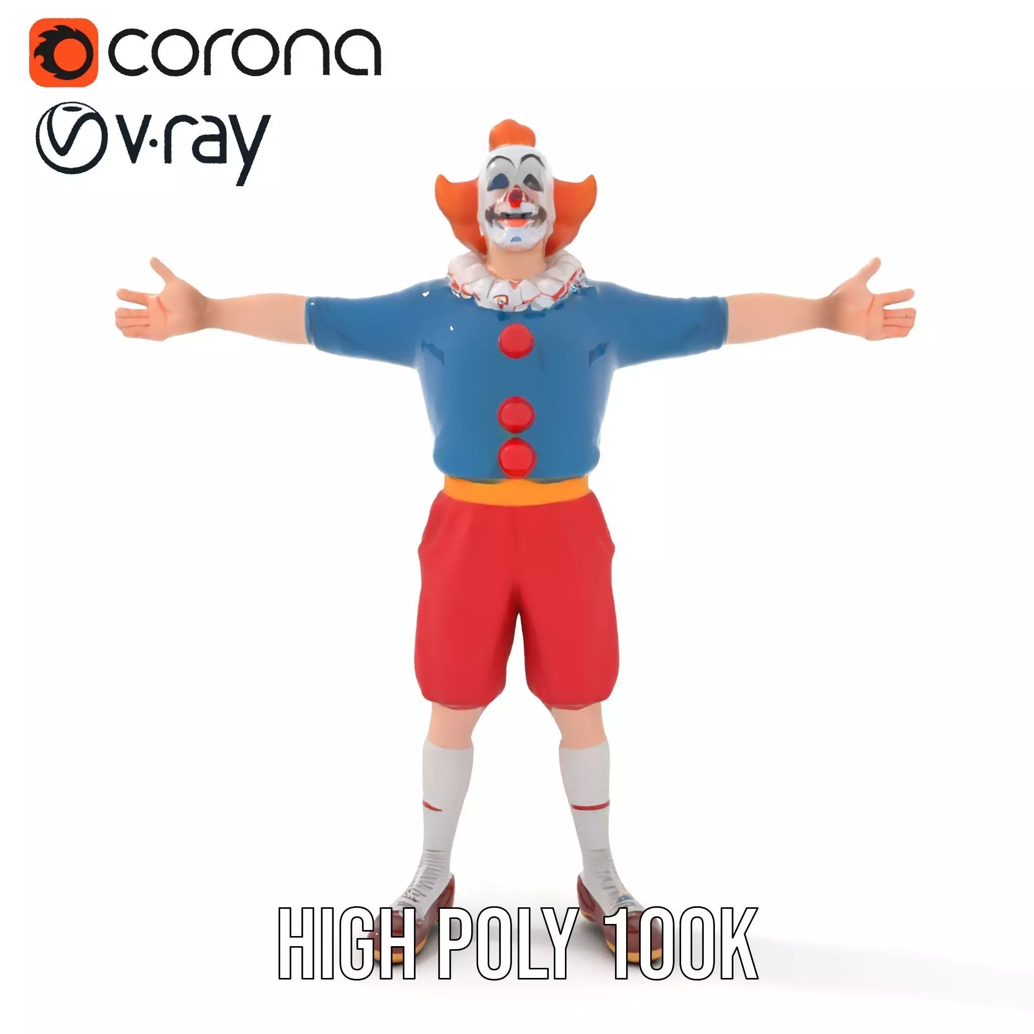 Vibrant Clown Character model pack Low-poly 3D model_20