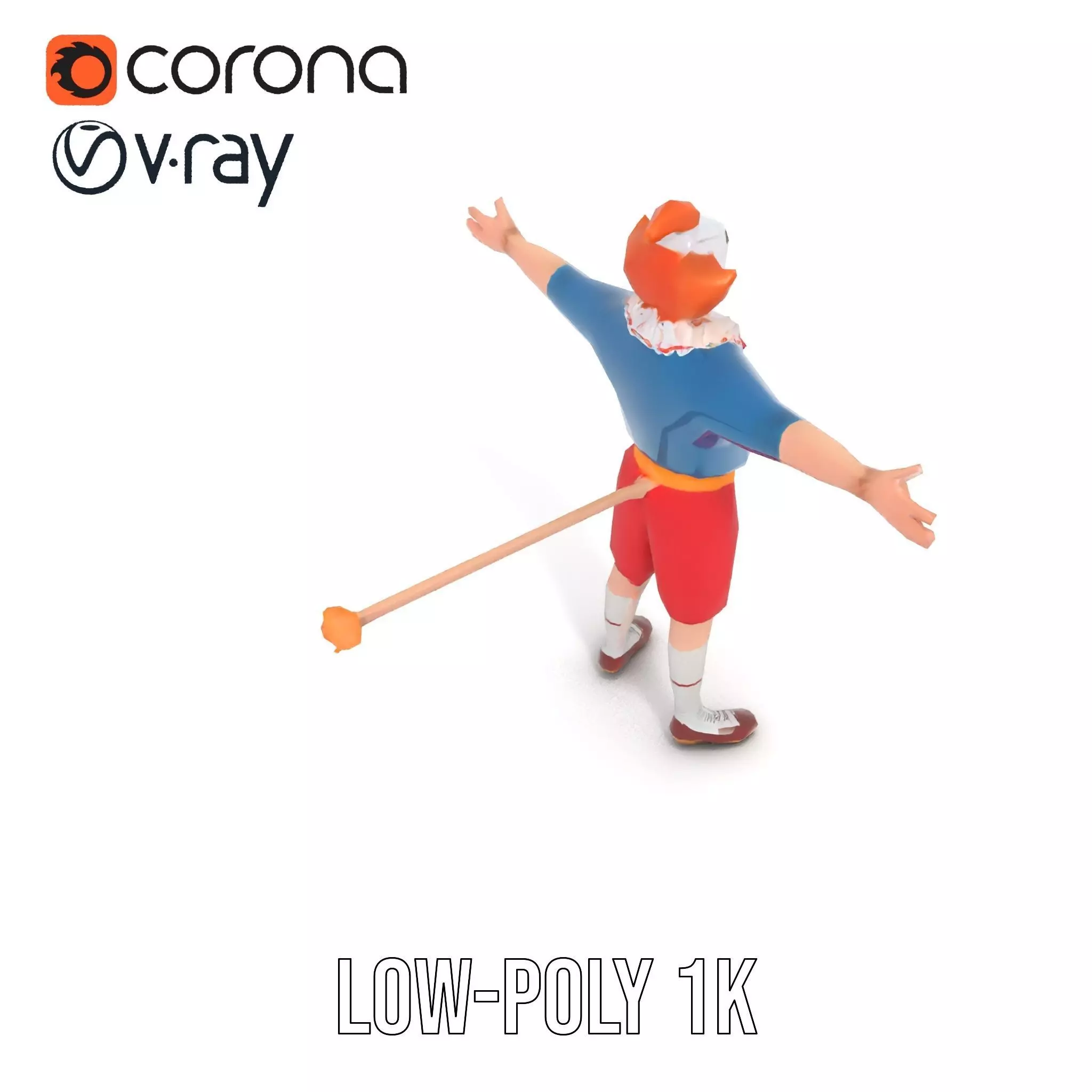 Vibrant Clown Character model pack Low-poly 3D model_17