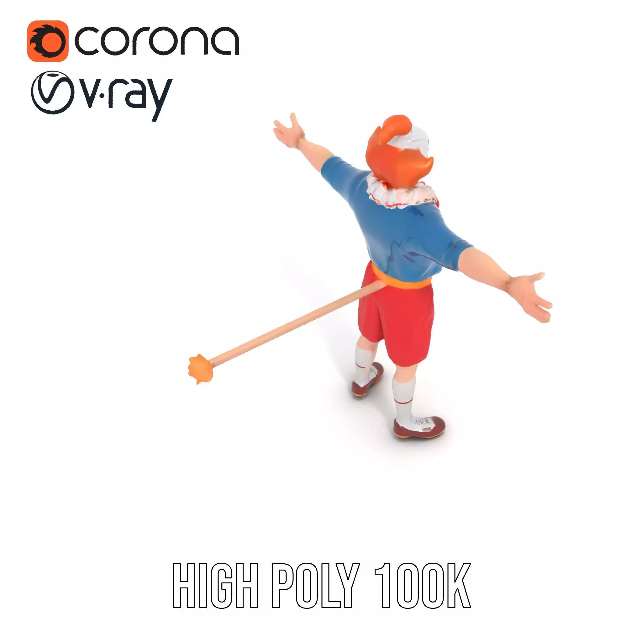 Vibrant Clown Character model pack Low-poly 3D model_23