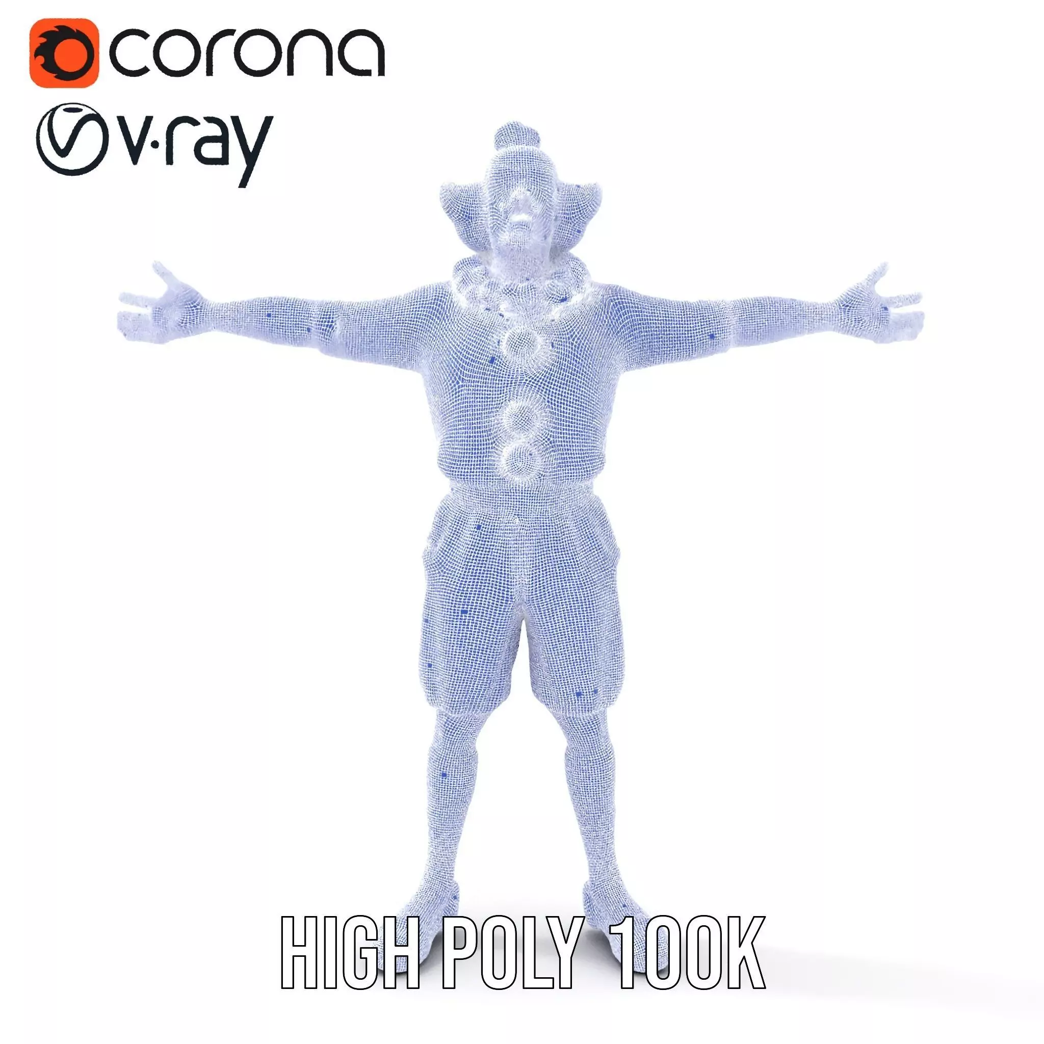 Vibrant Clown Character model pack Low-poly 3D model_34