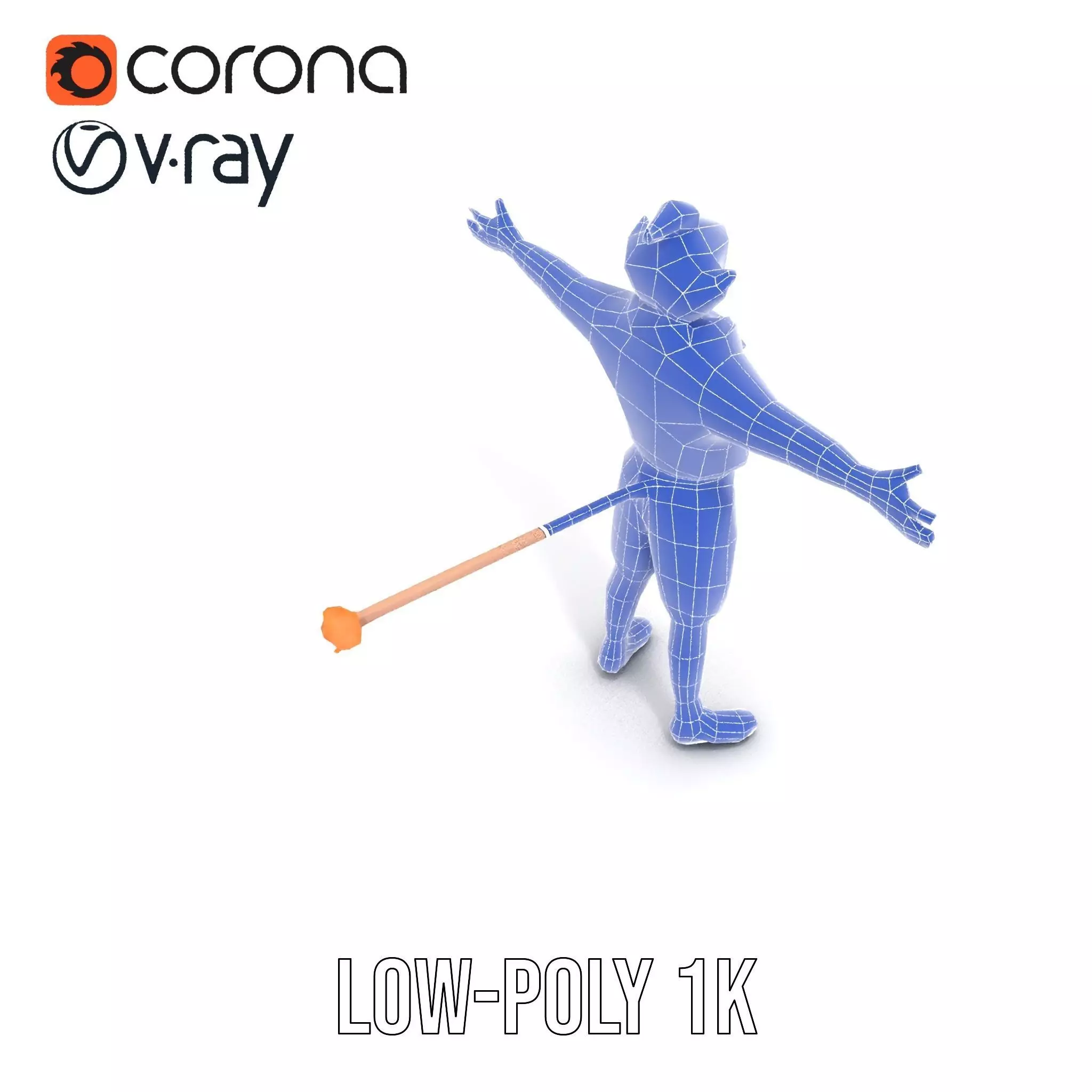 Vibrant Clown Character model pack Low-poly 3D model_19