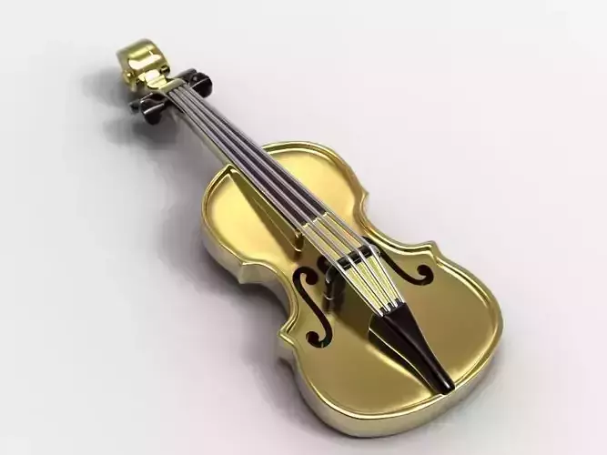 Necklace violin 3d printable music jewelry pendant 3dm stl file  3D print model
