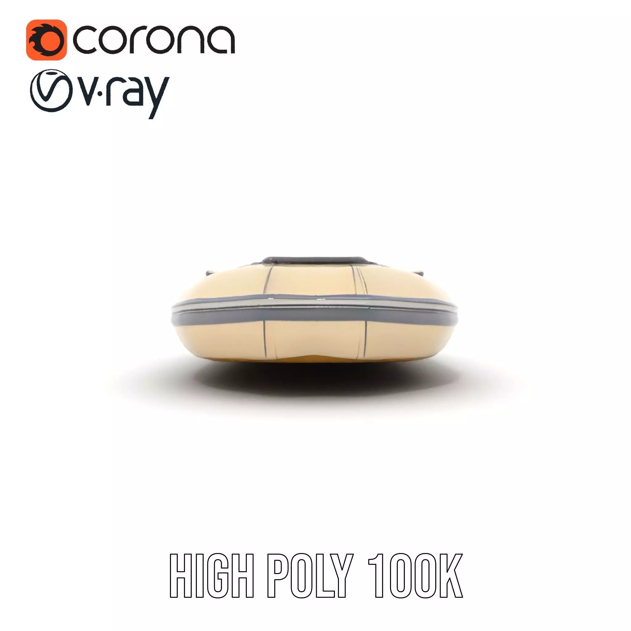 Ivory Inflatable Boat model pack Low-poly 3D model_26