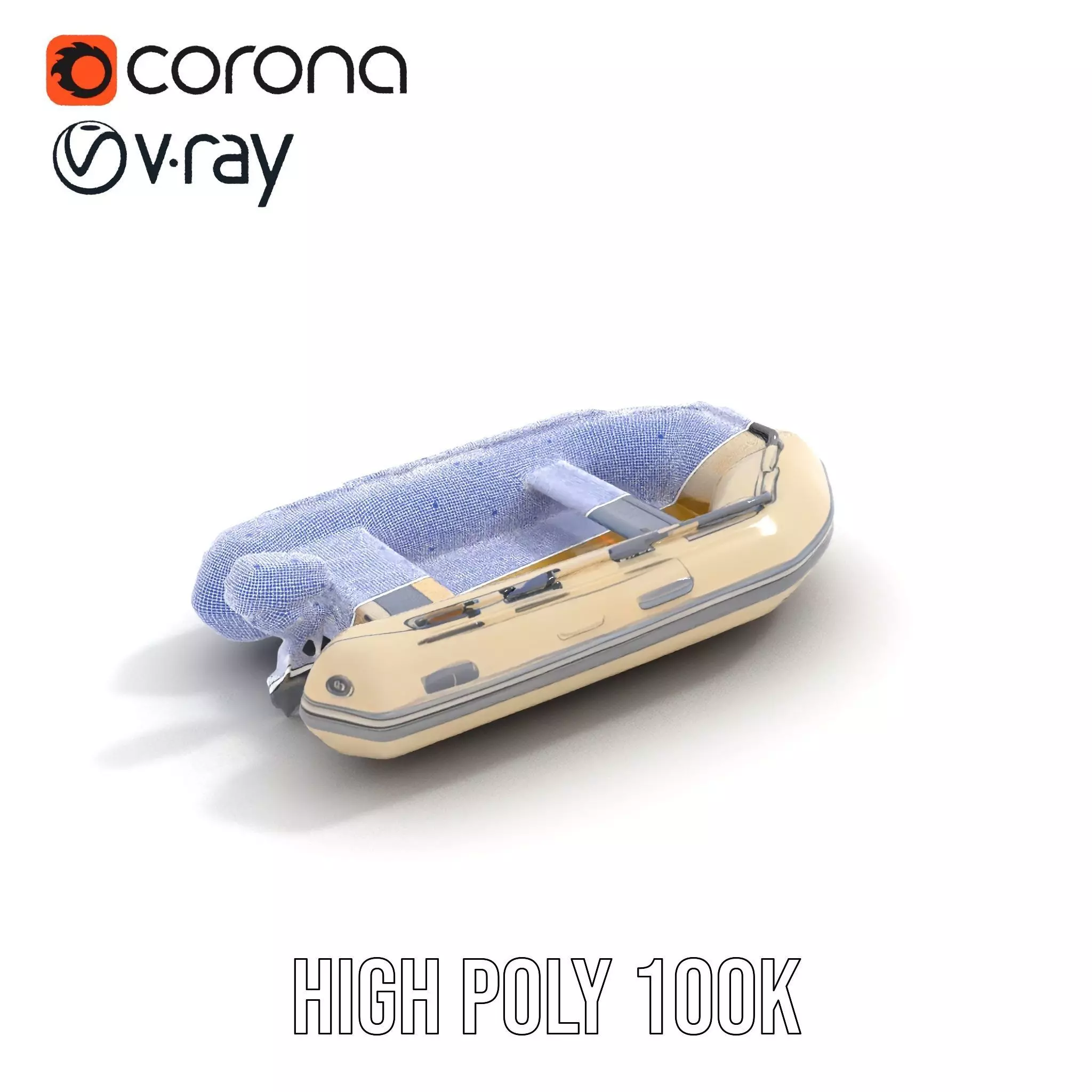 Ivory Inflatable Boat model pack Low-poly 3D model_34