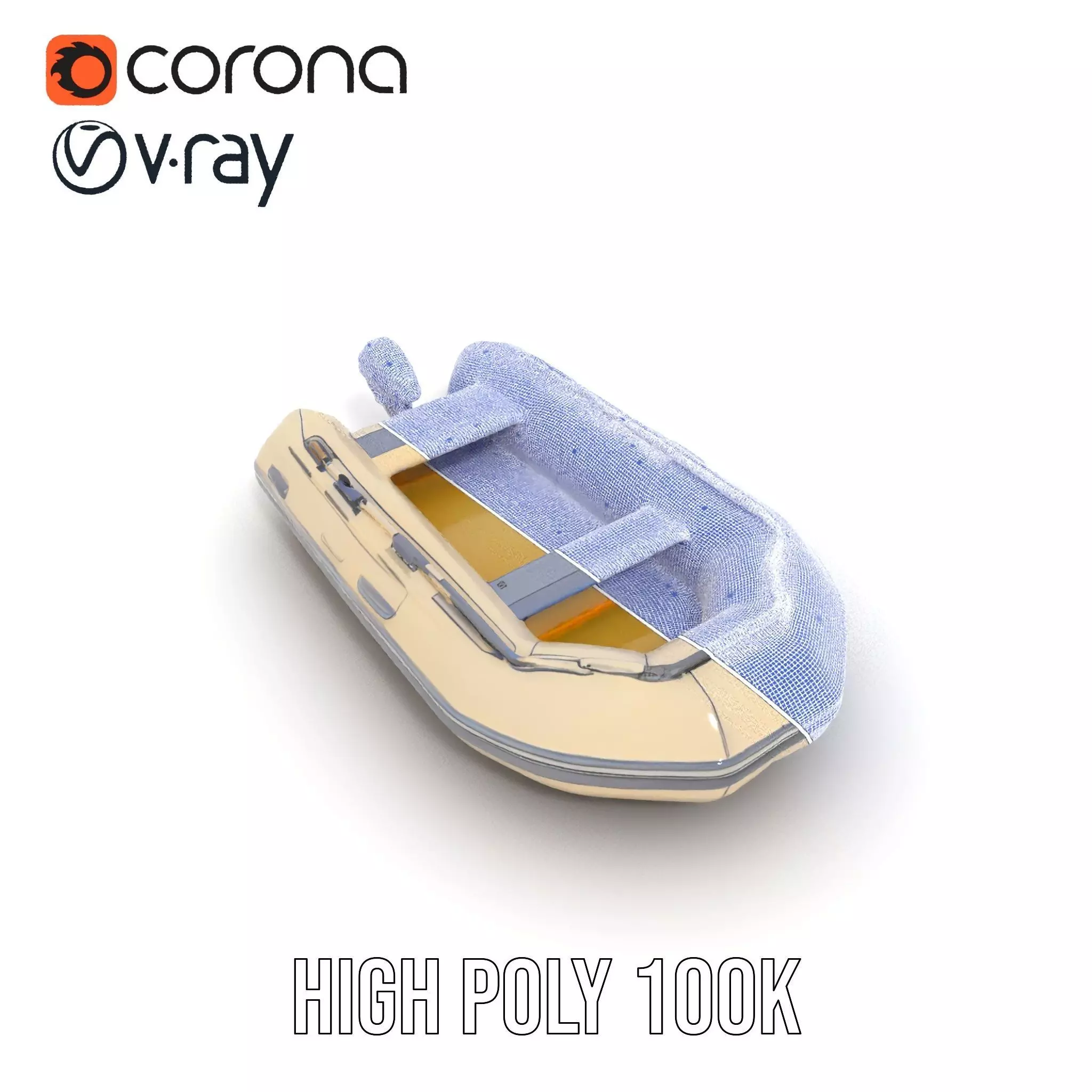 Ivory Inflatable Boat model pack Low-poly 3D model_32