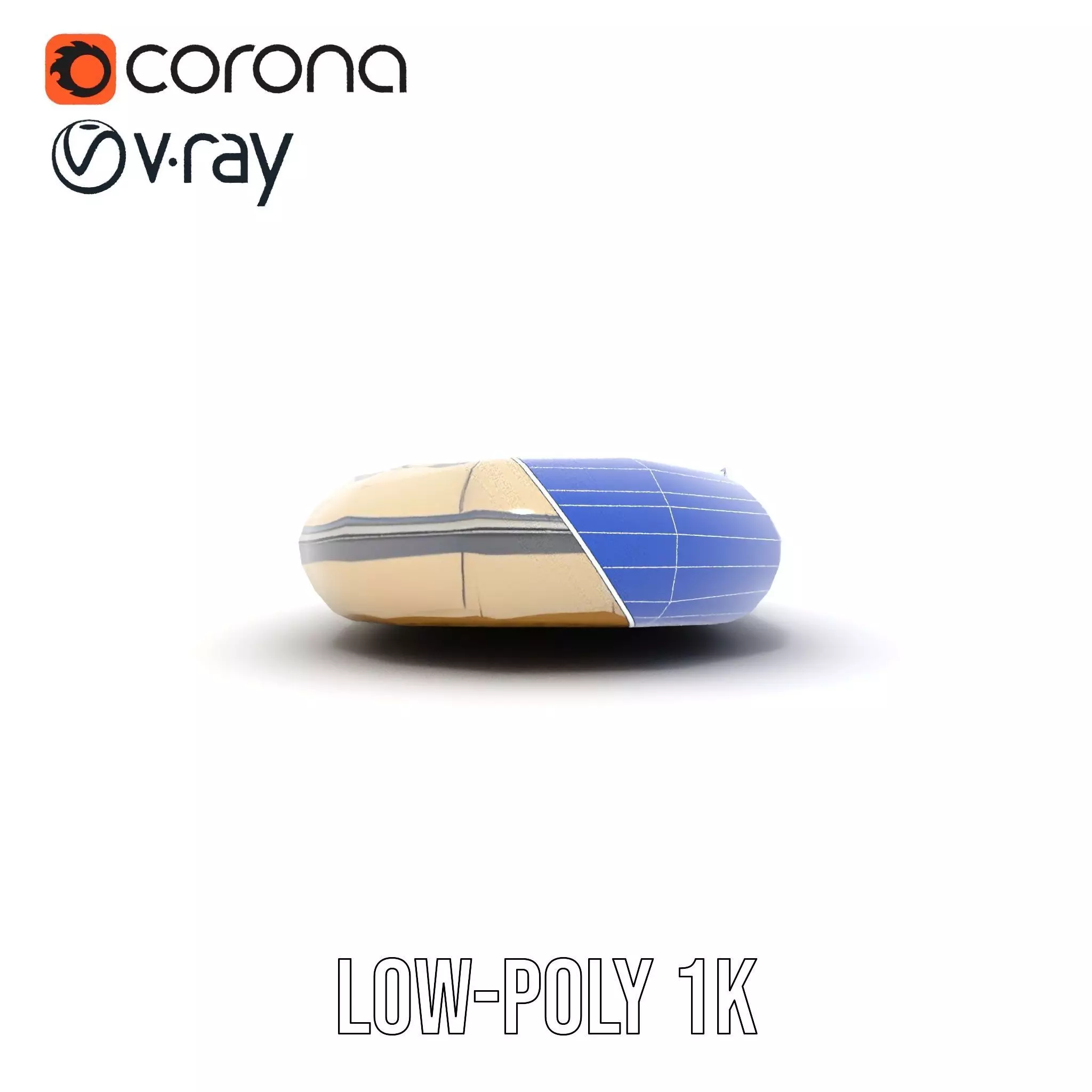 Ivory Inflatable Boat model pack Low-poly 3D model_28