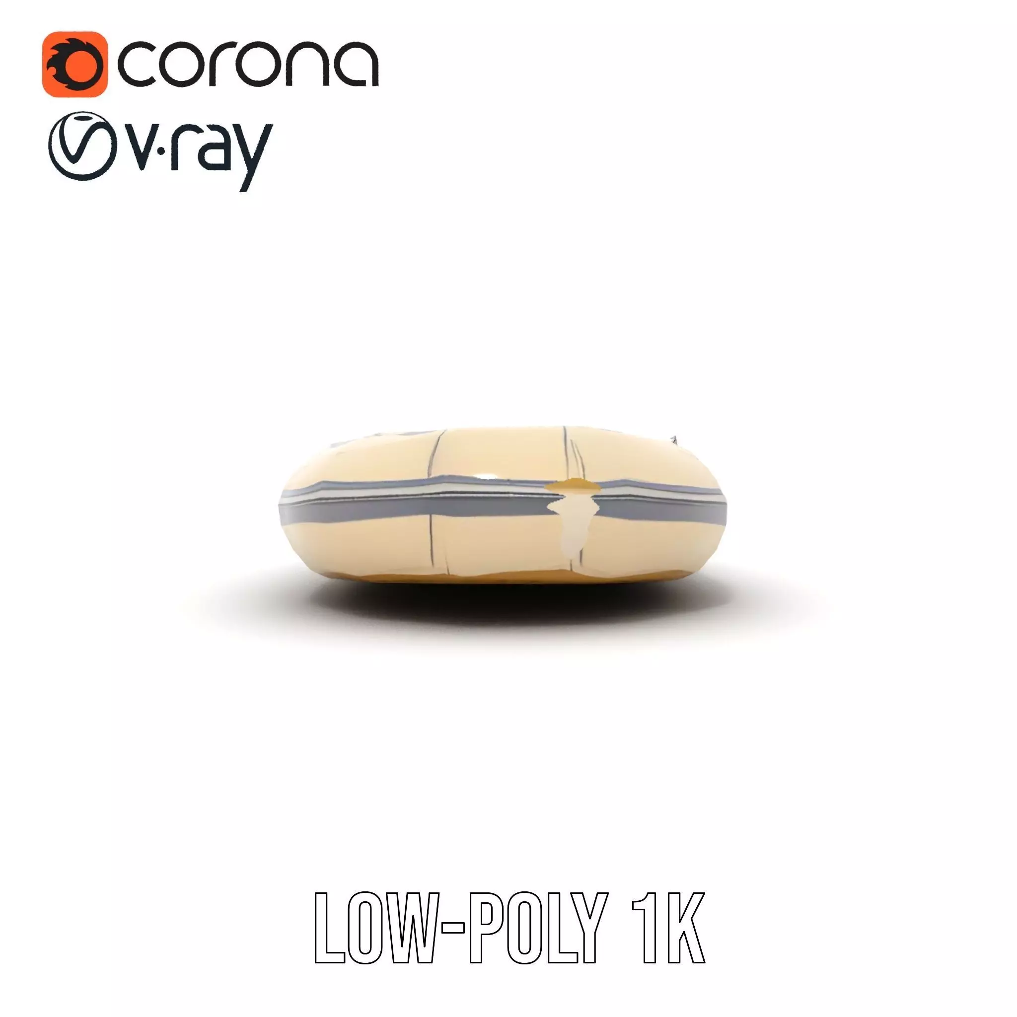 Ivory Inflatable Boat model pack Low-poly 3D model_17