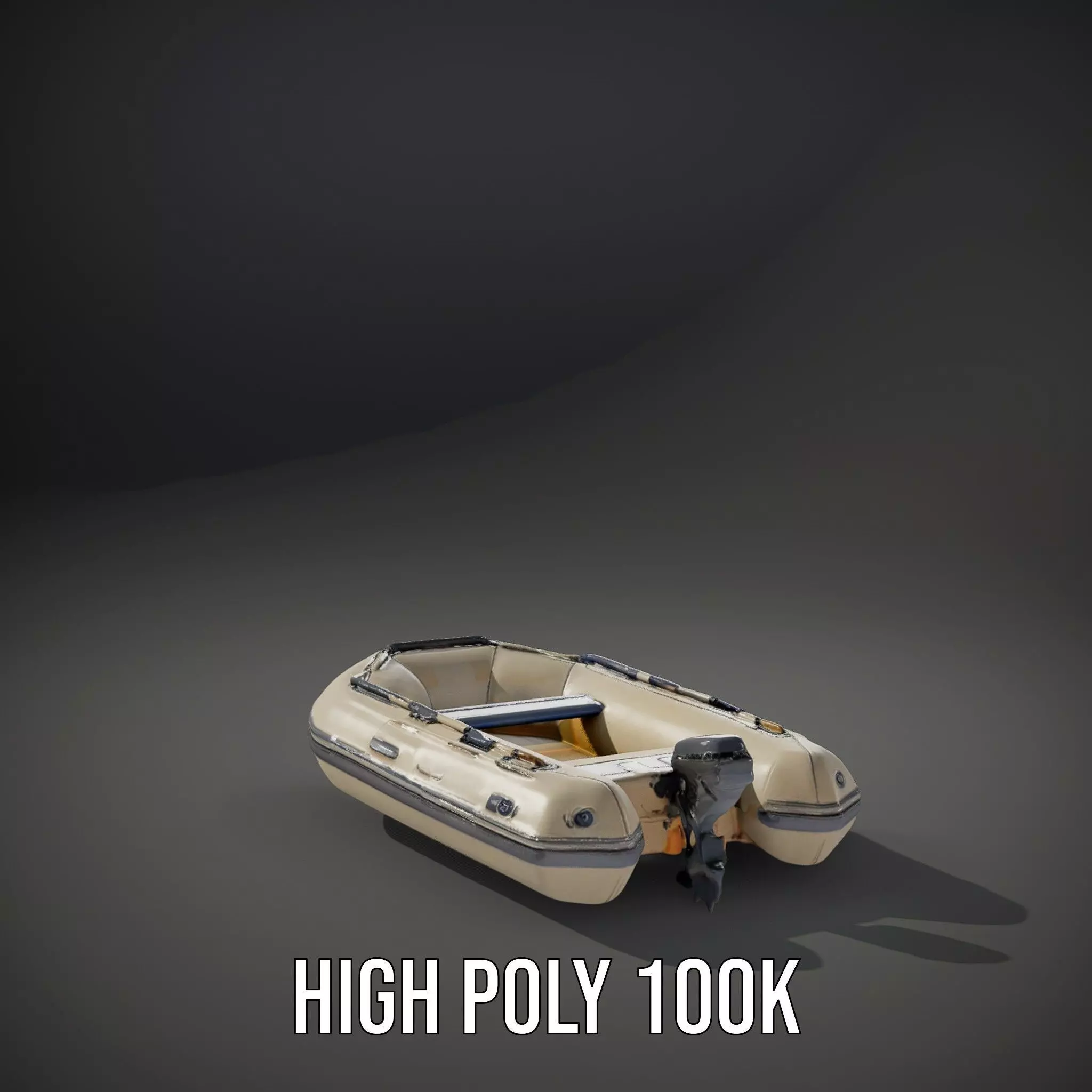 Ivory Inflatable Boat model pack Low-poly 3D model_10