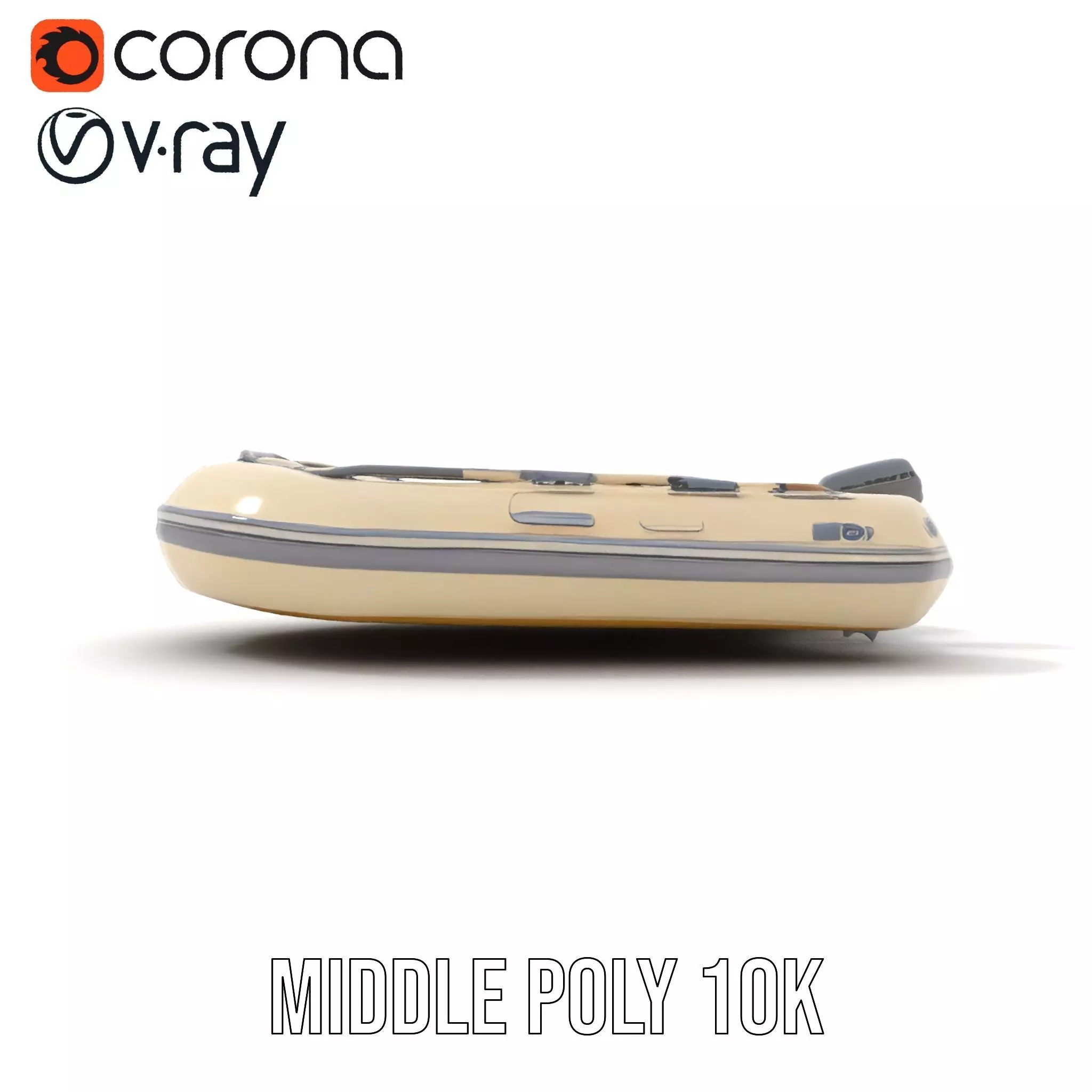 Ivory Inflatable Boat model pack Low-poly 3D model_6