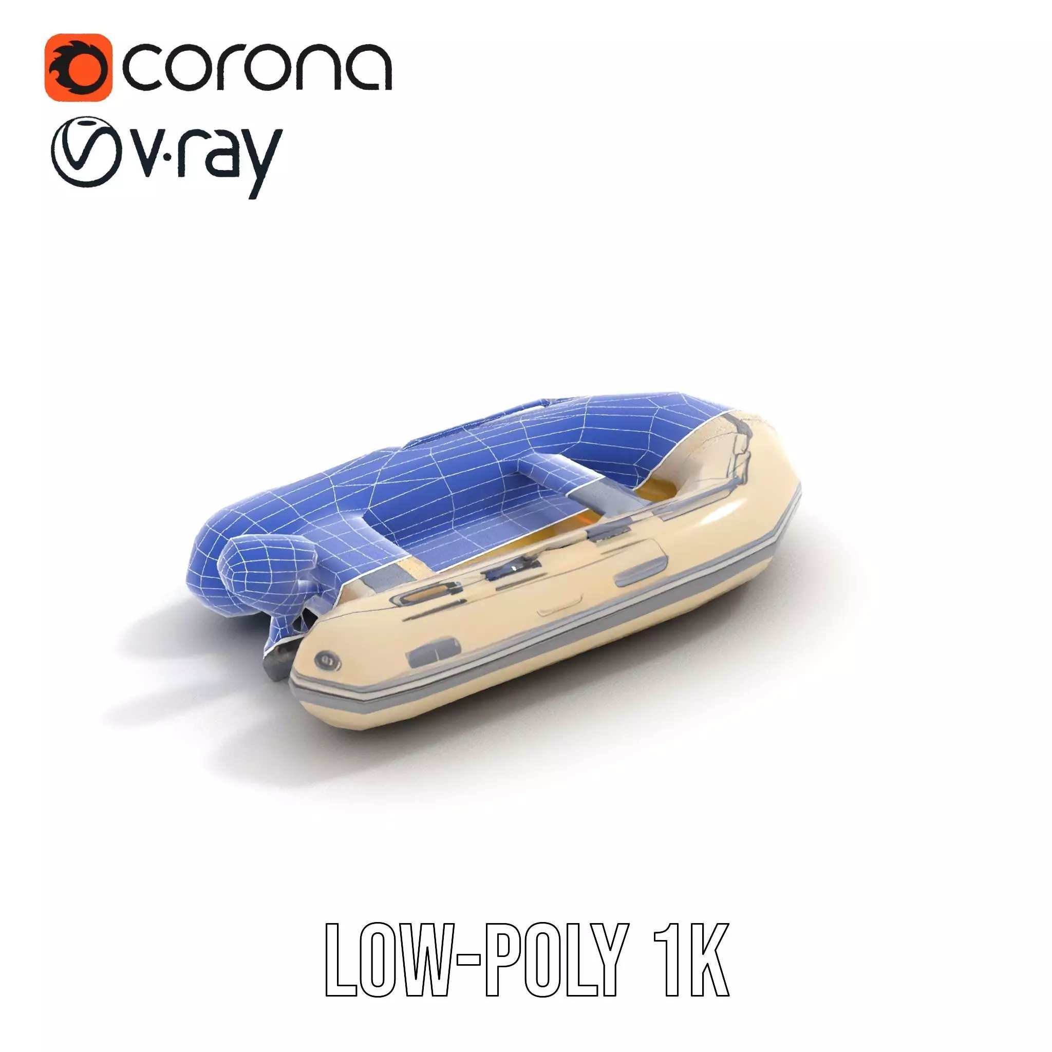 Ivory Inflatable Boat model pack Low-poly 3D model_25