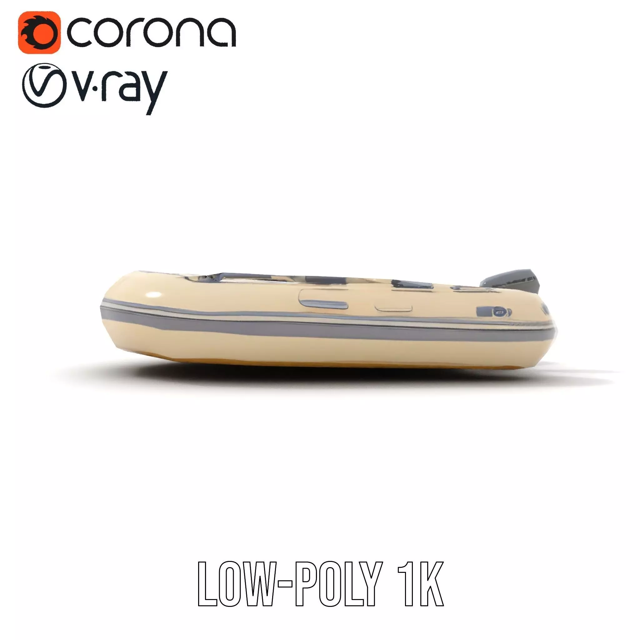Ivory Inflatable Boat model pack Low-poly 3D model_22