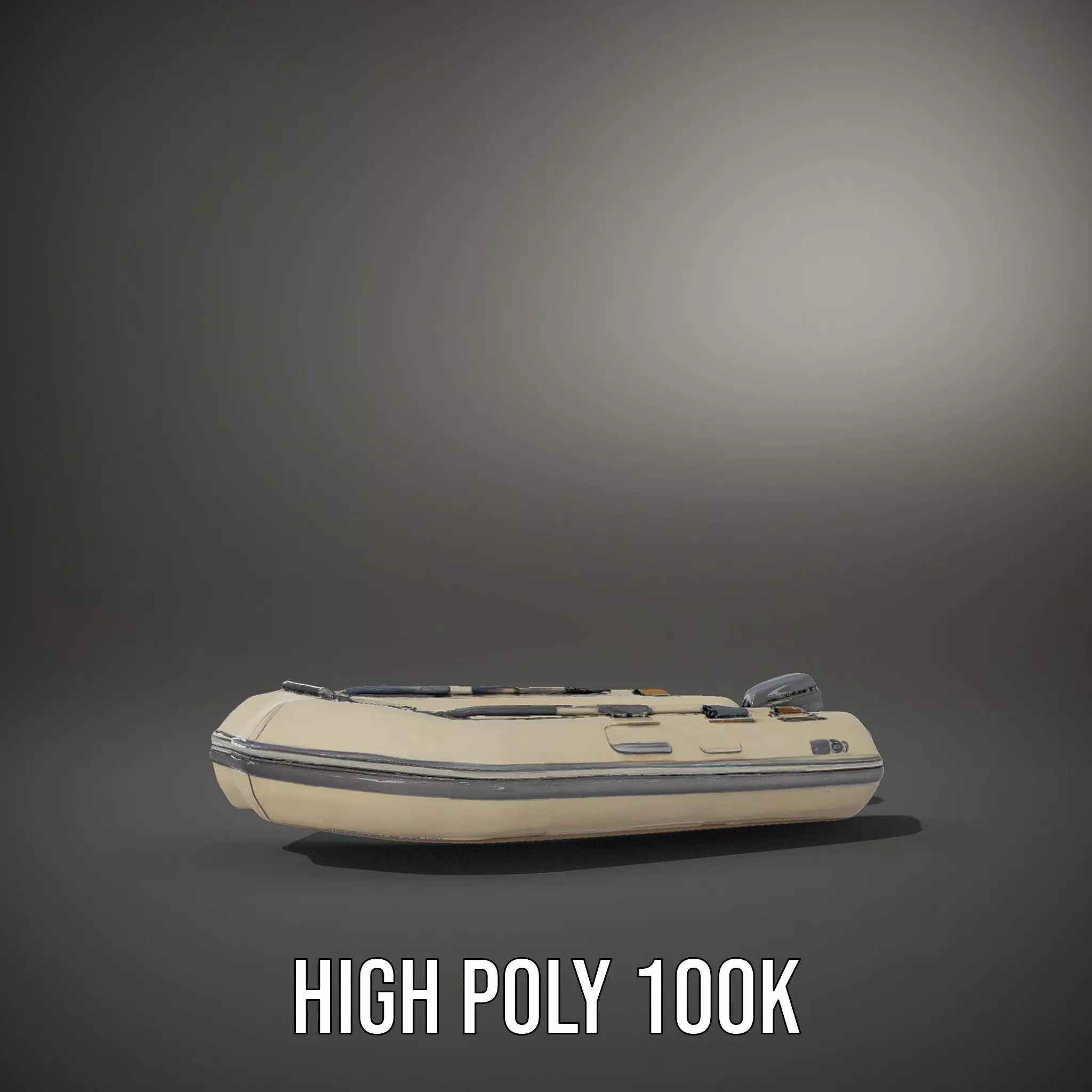 Ivory Inflatable Boat model pack Low-poly 3D model_8