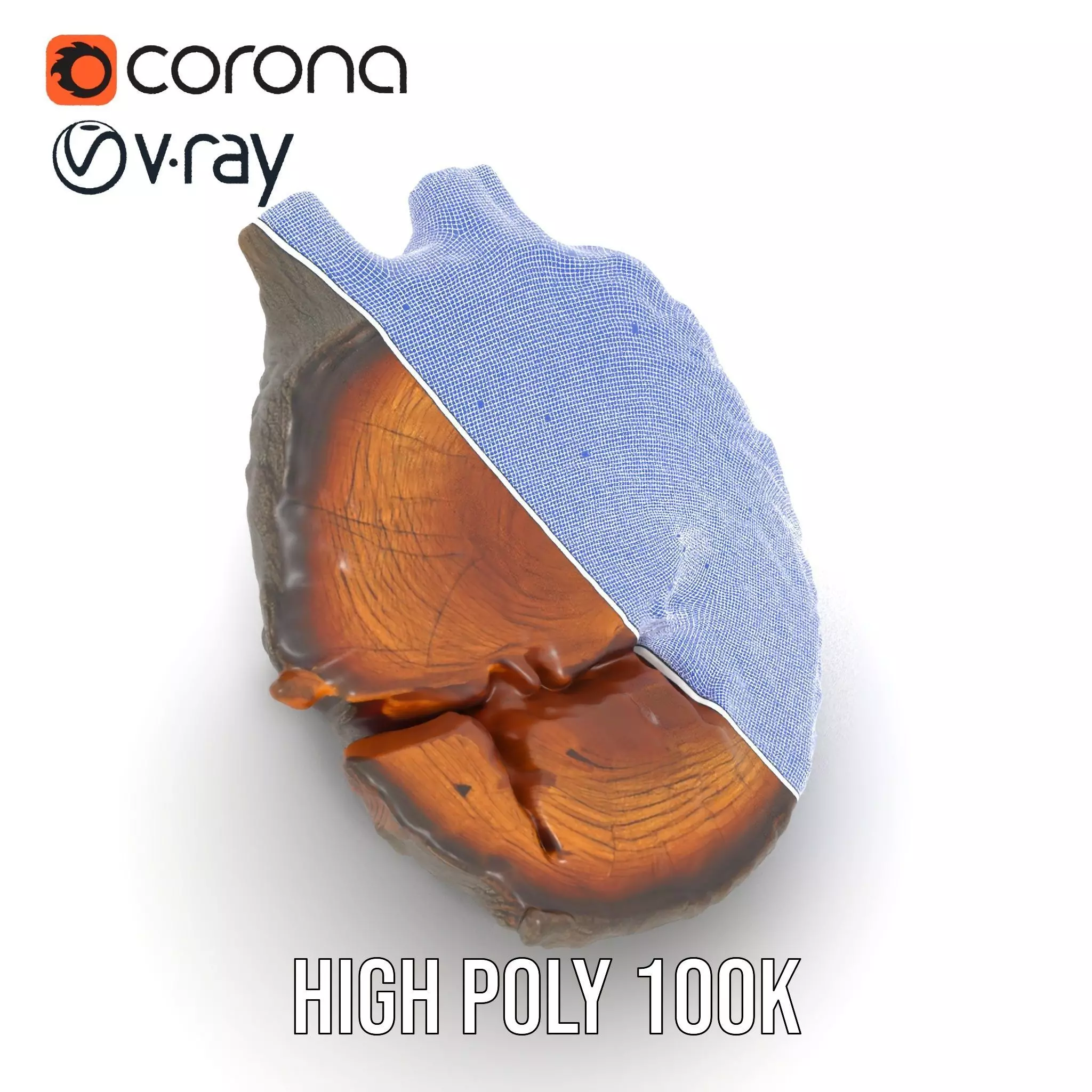 Textured Wooden Log model pack Low-poly 3D model_25