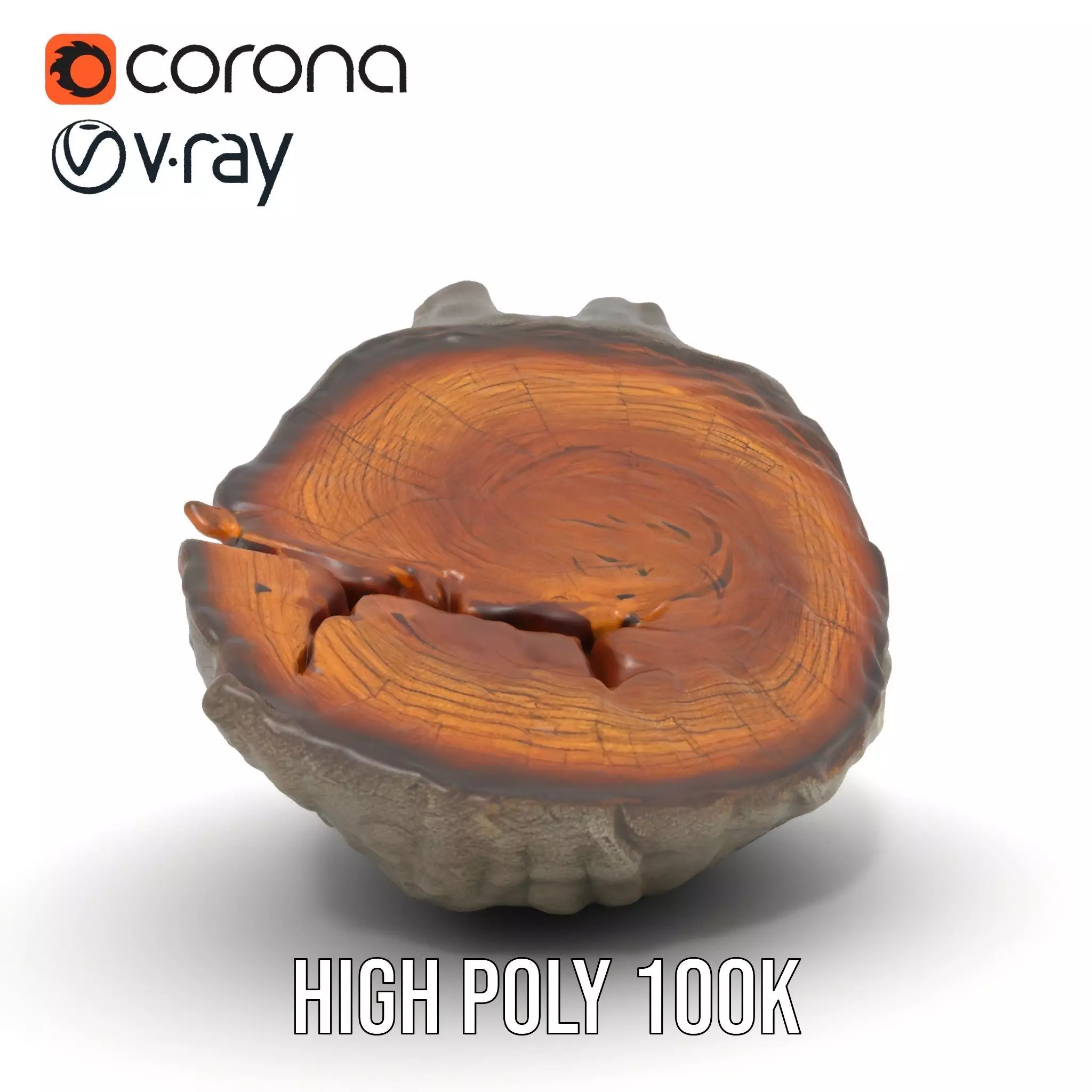 Textured Wooden Log model pack Low-poly 3D model_28