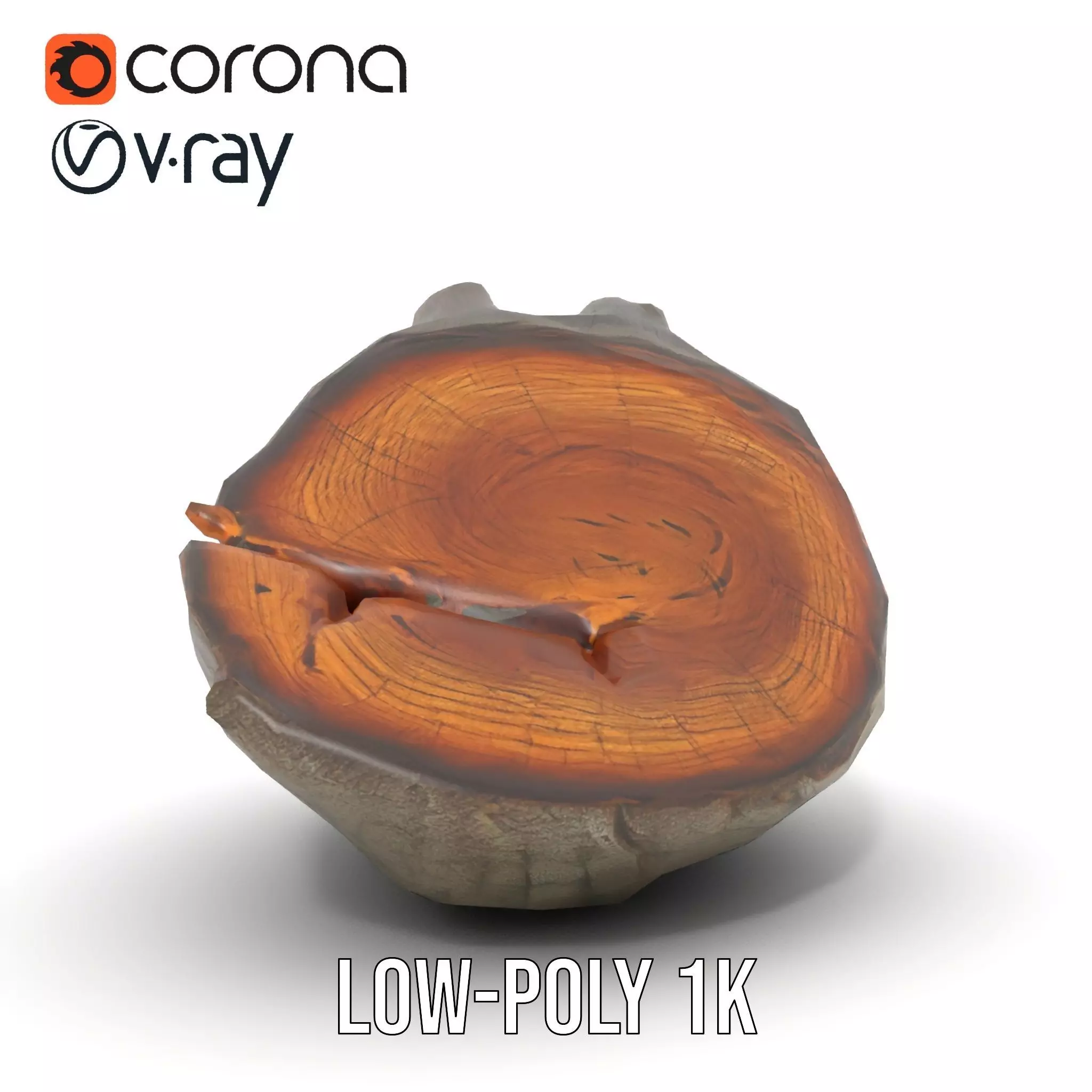 Textured Wooden Log model pack Low-poly 3D model_19
