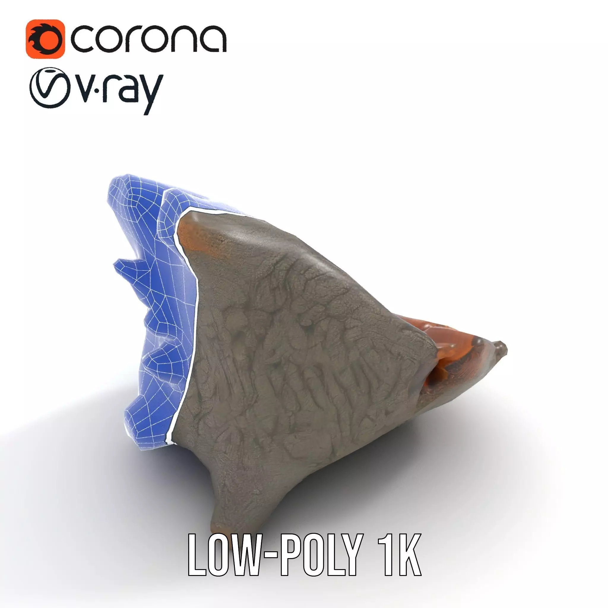 Textured Wooden Log model pack Low-poly 3D model_8