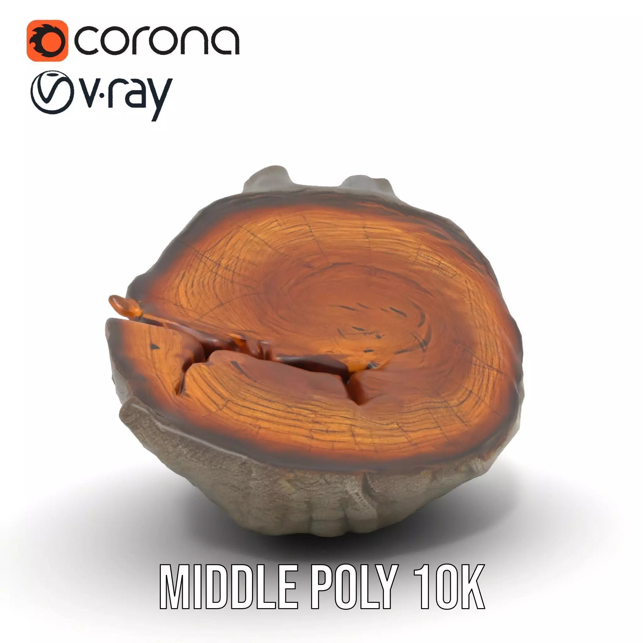 Textured Wooden Log model pack Low-poly 3D model_6