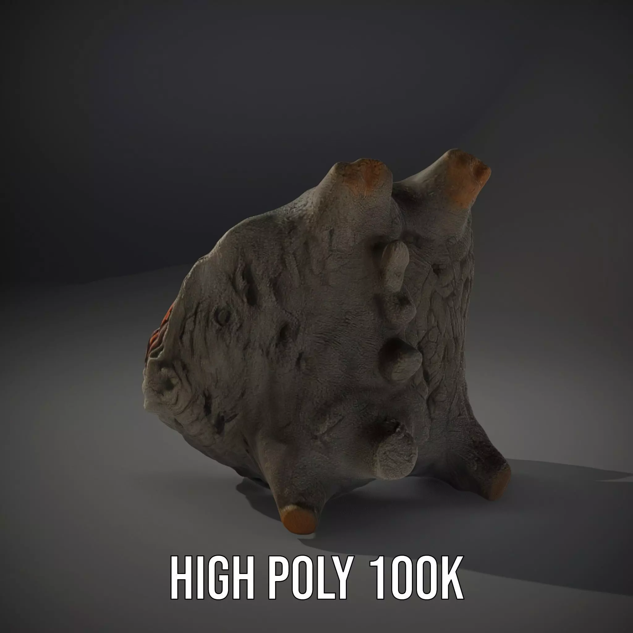 Textured Wooden Log model pack Low-poly 3D model_9