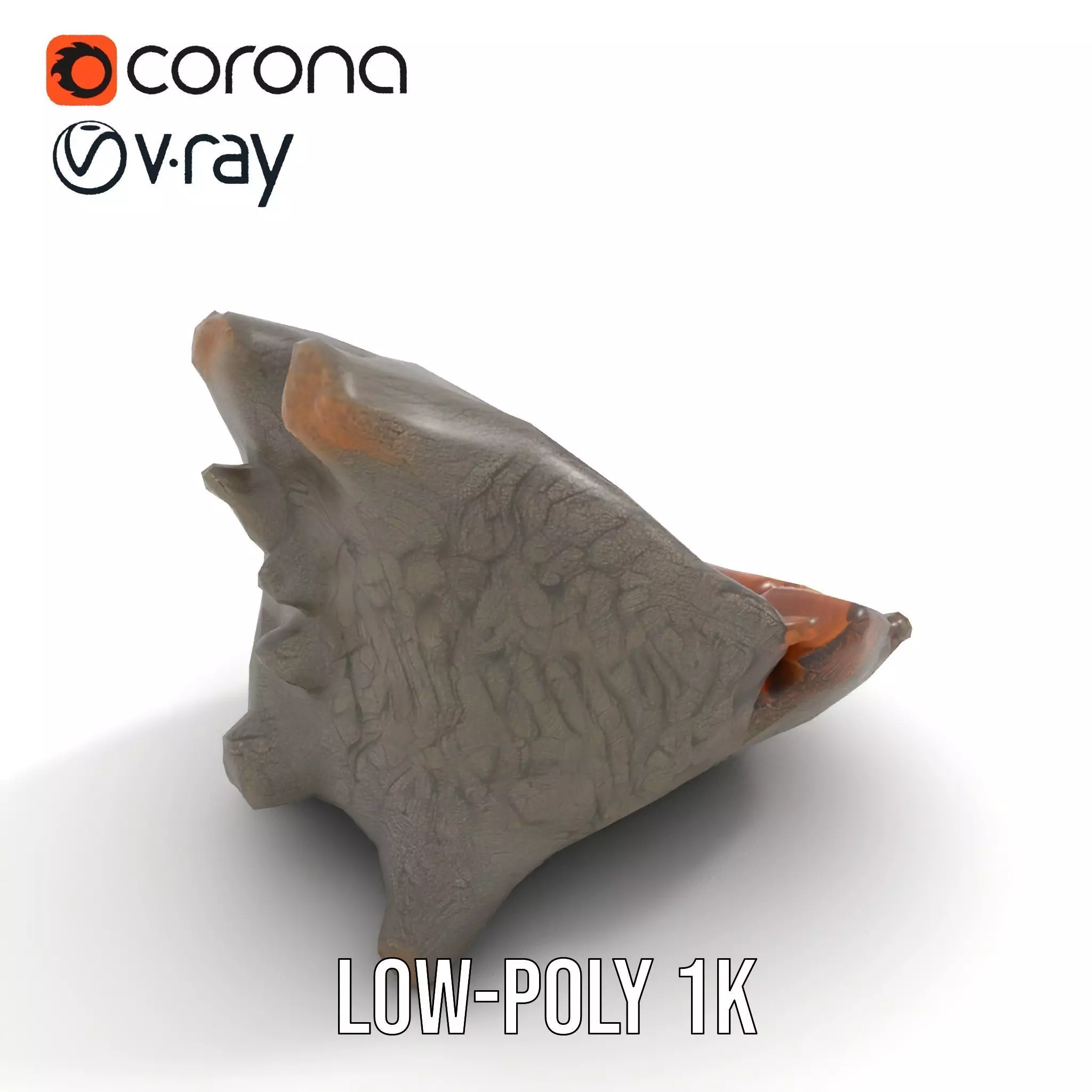 Textured Wooden Log model pack Low-poly 3D model_11