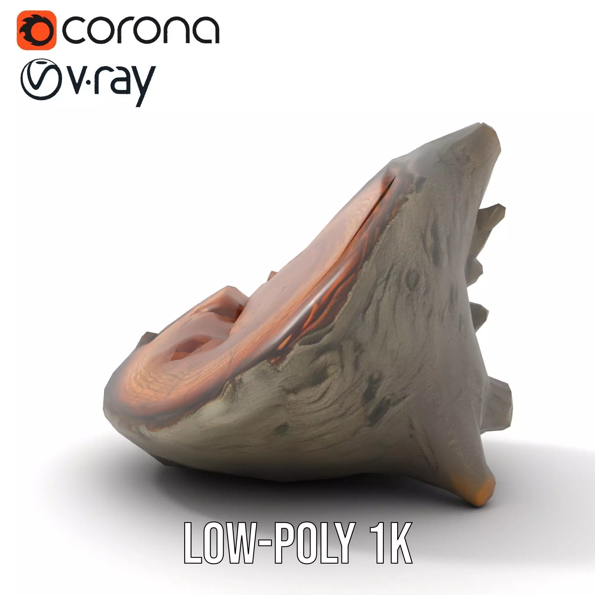 Textured Wooden Log model pack Low-poly 3D model_14