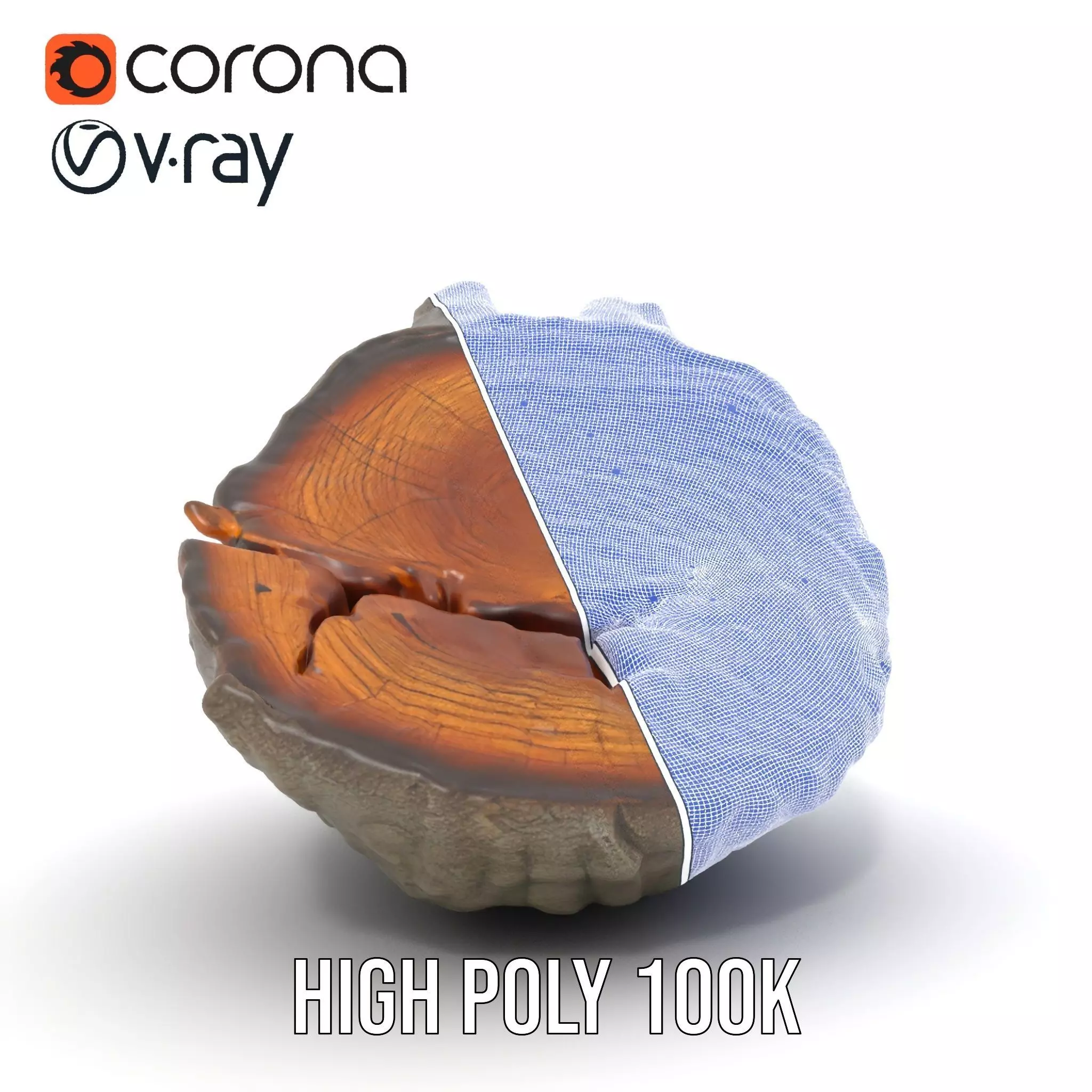 Textured Wooden Log model pack Low-poly 3D model_34