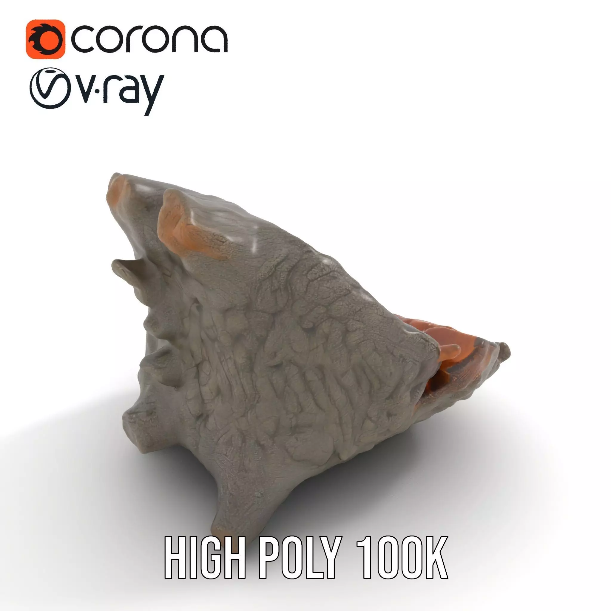 Textured Wooden Log model pack Low-poly 3D model_12