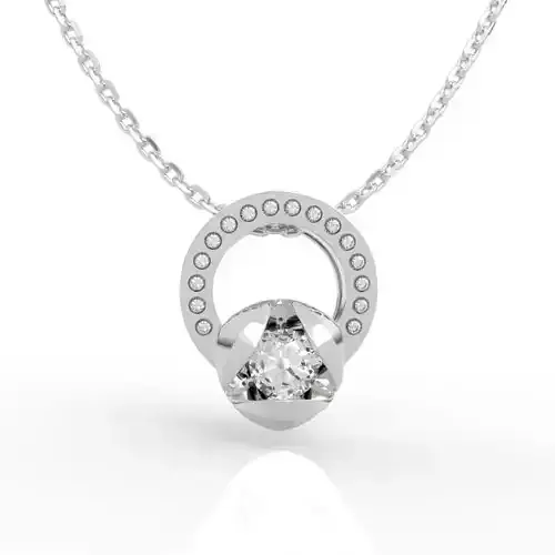 Elegant Diamond Circle Pendant