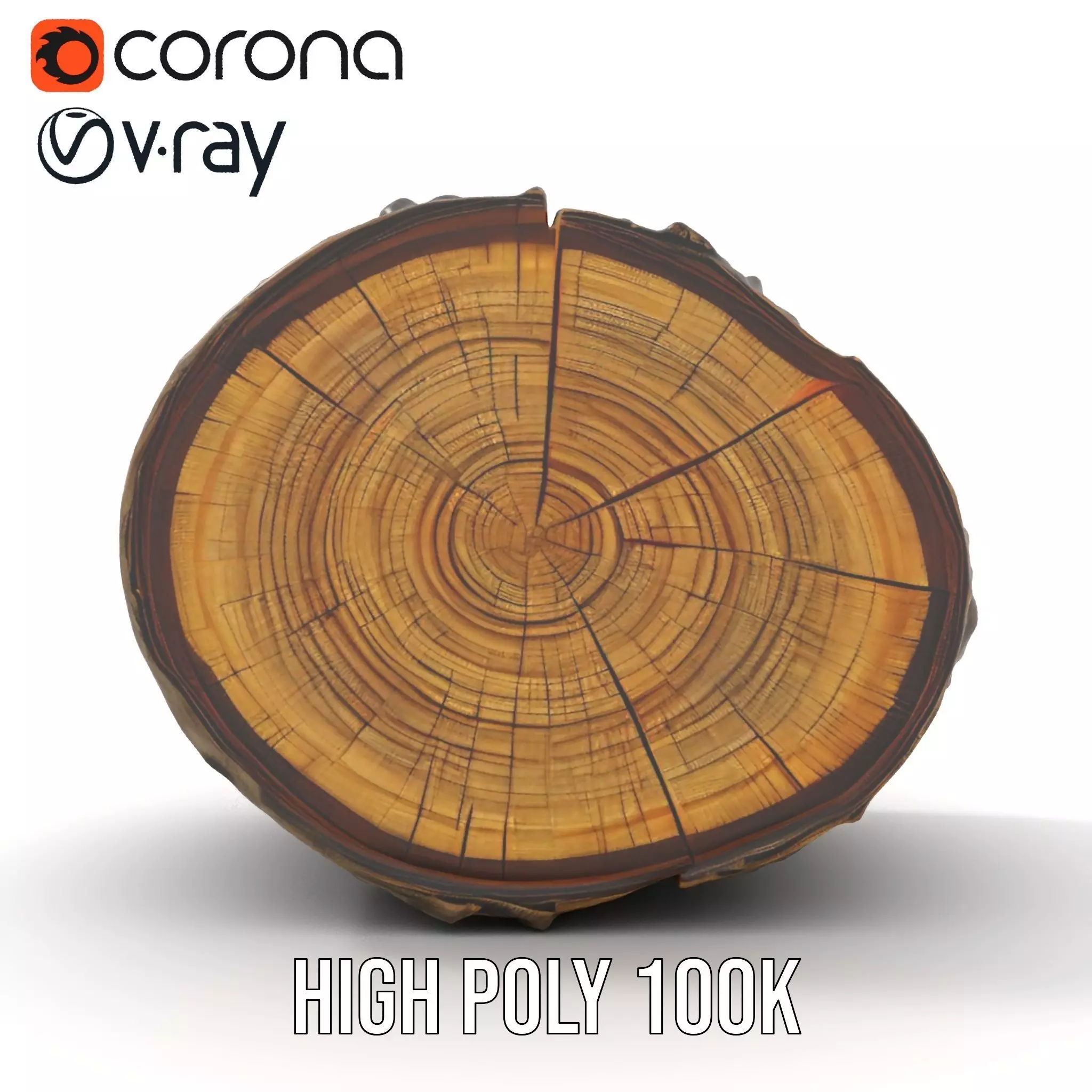 Natural Wood Log model pack Low-poly 3D model_21