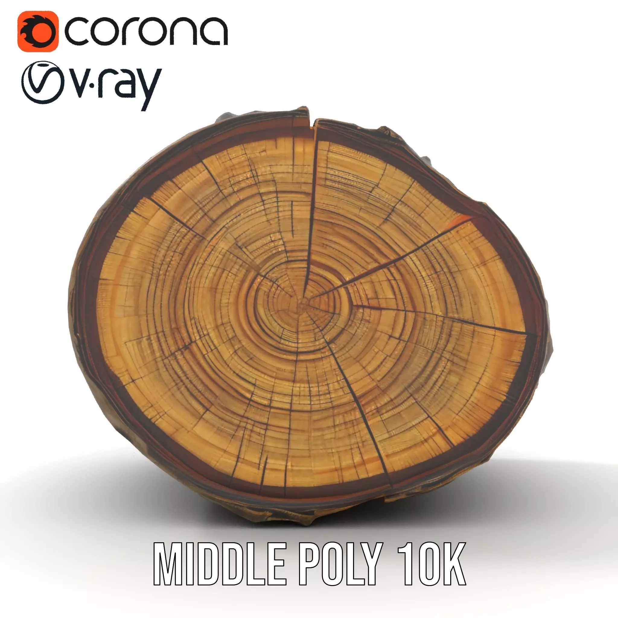 Natural Wood Log model pack Low-poly 3D model_11