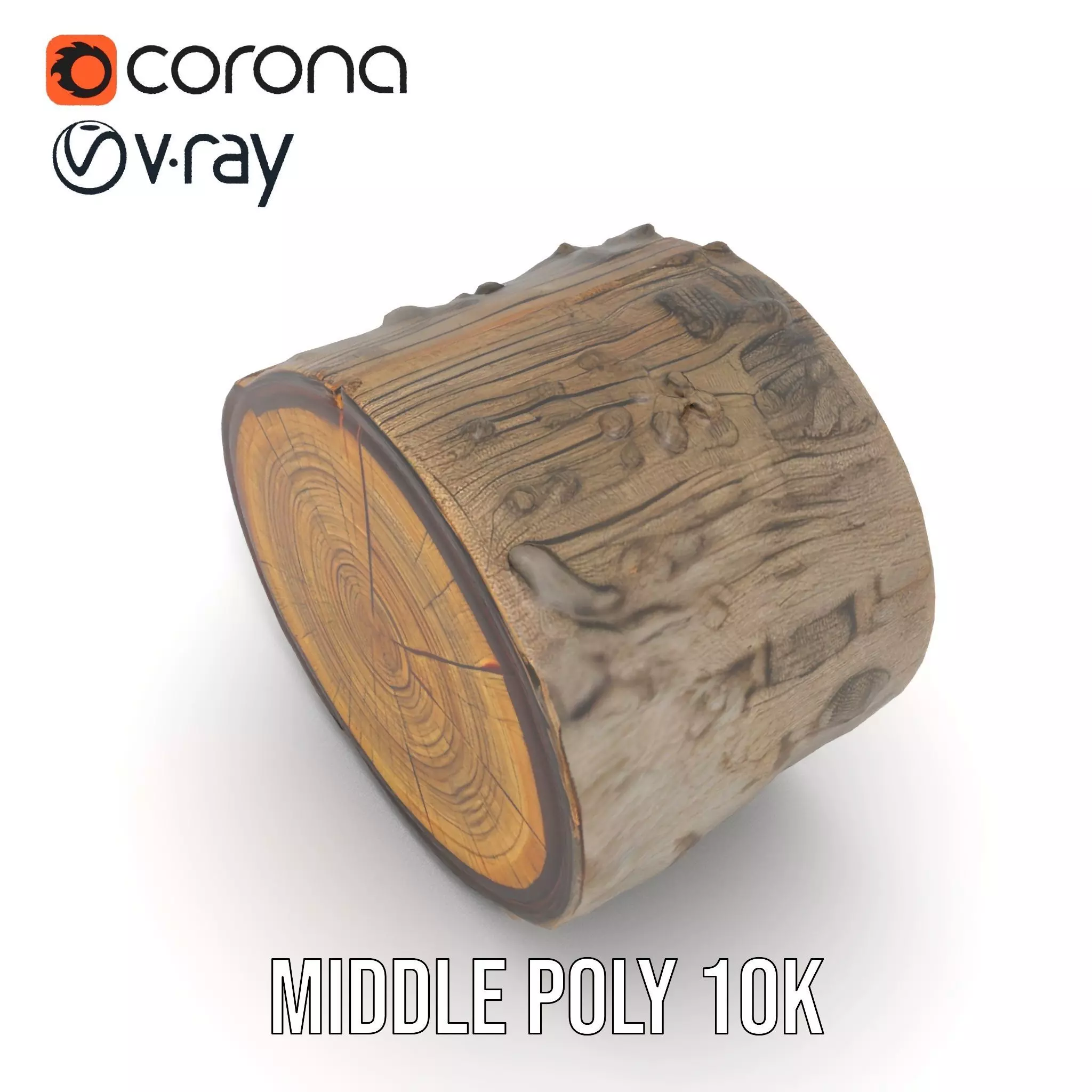 Natural Wood Log model pack Low-poly 3D model_22