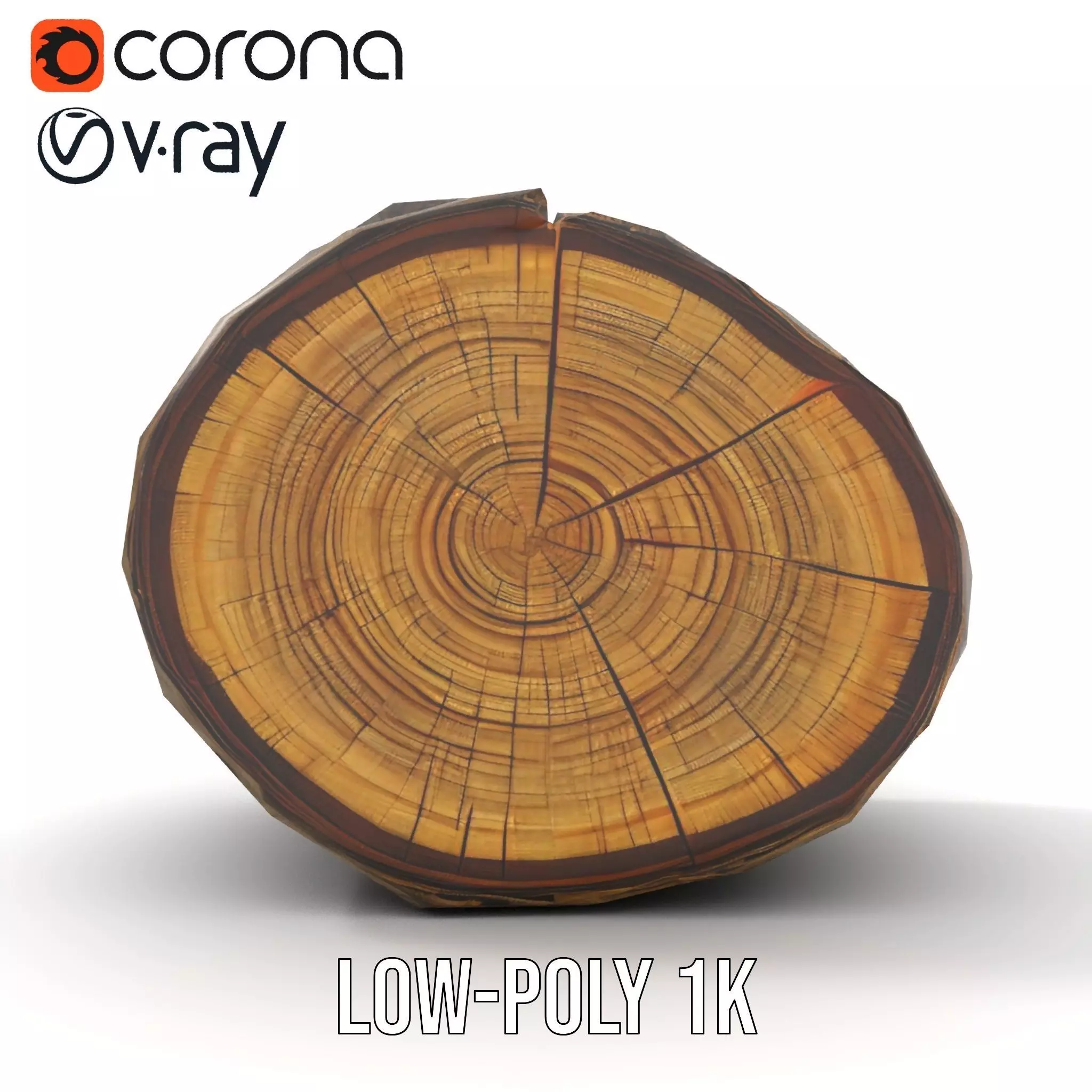 Natural Wood Log model pack Low-poly 3D model_23