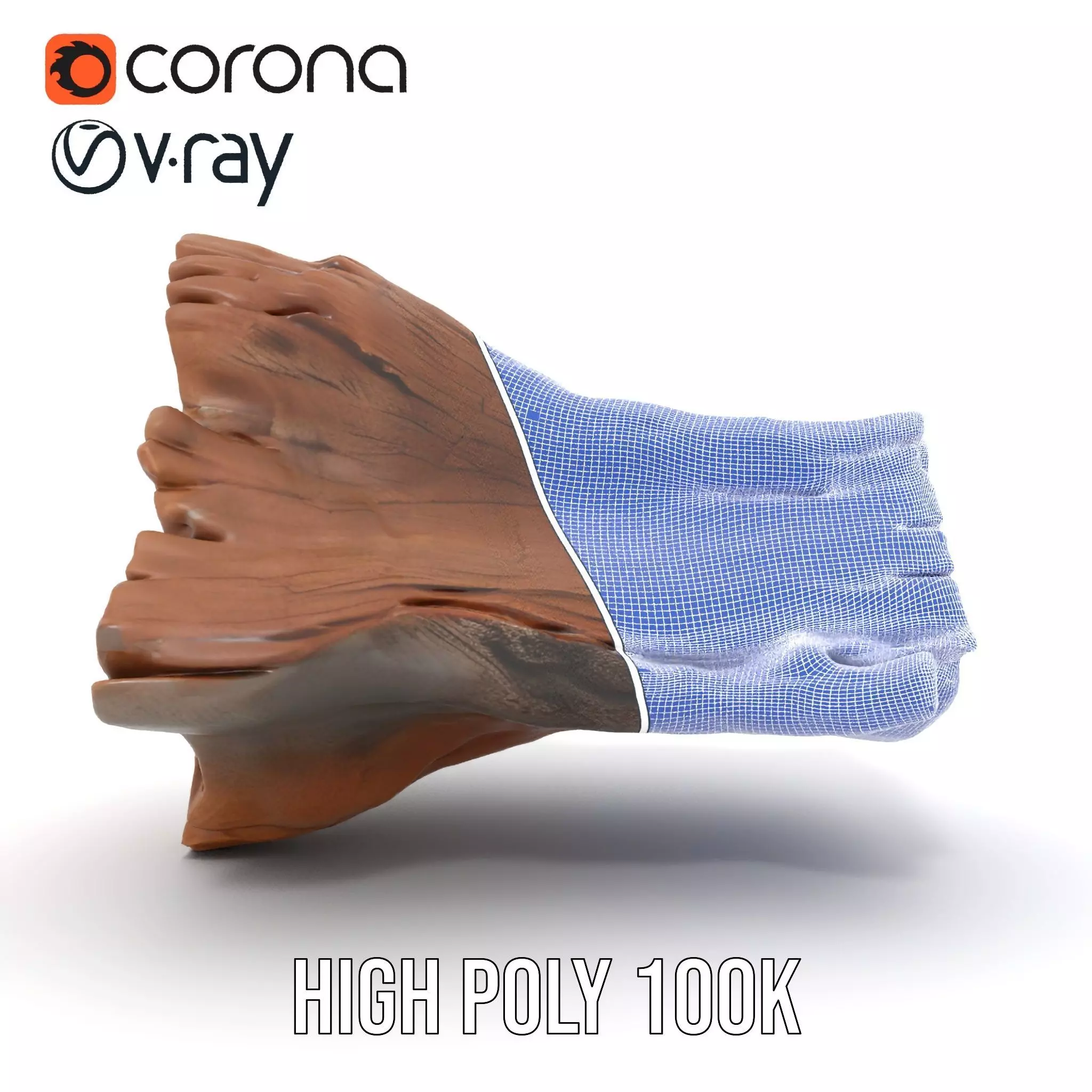 Rustic Oak Log model pack Low-poly 3D model_34