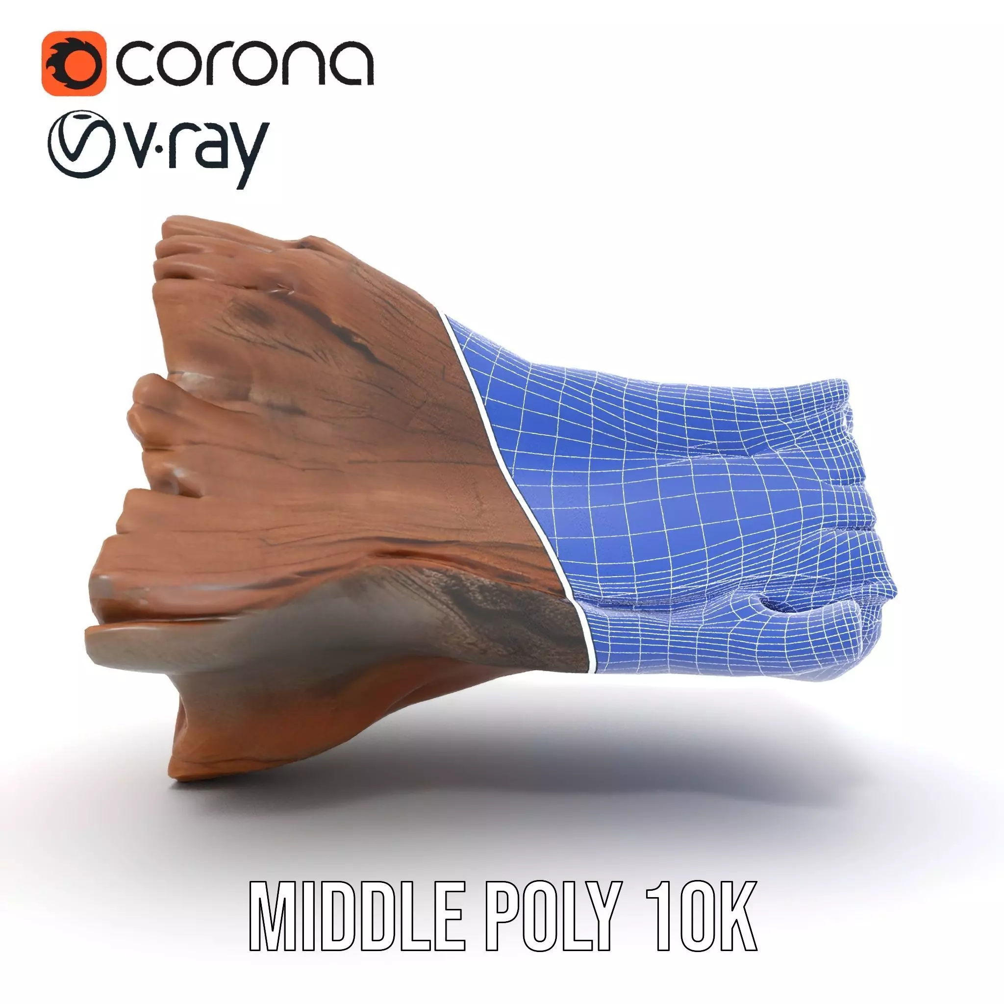 Rustic Oak Log model pack Low-poly 3D model_21