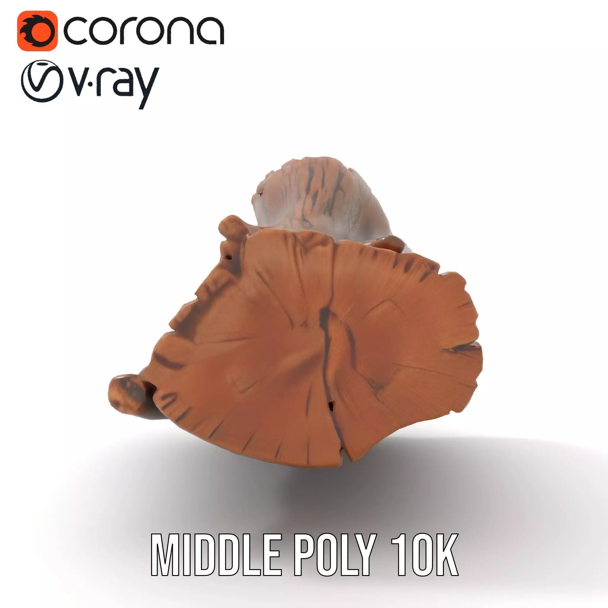 Rustic Oak Log model pack Low-poly 3D model_15