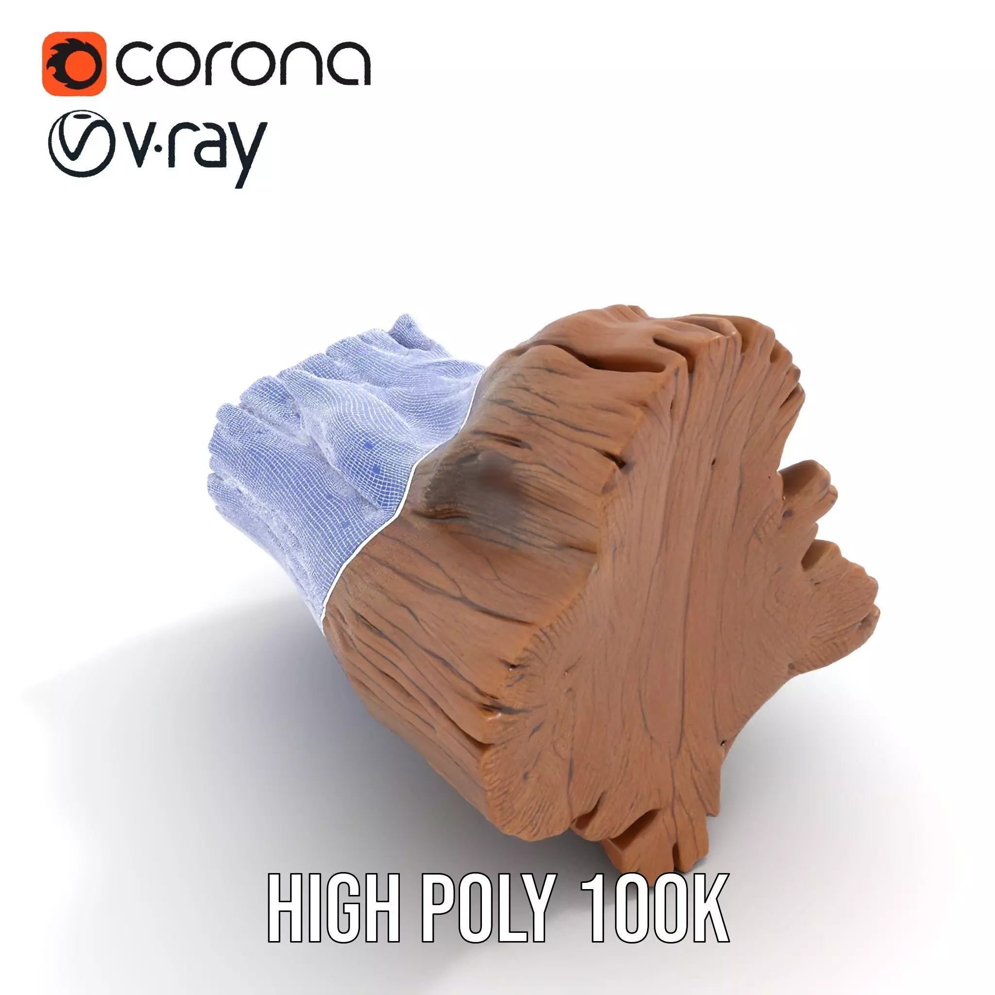 Rustic Oak Log model pack Low-poly 3D model_33