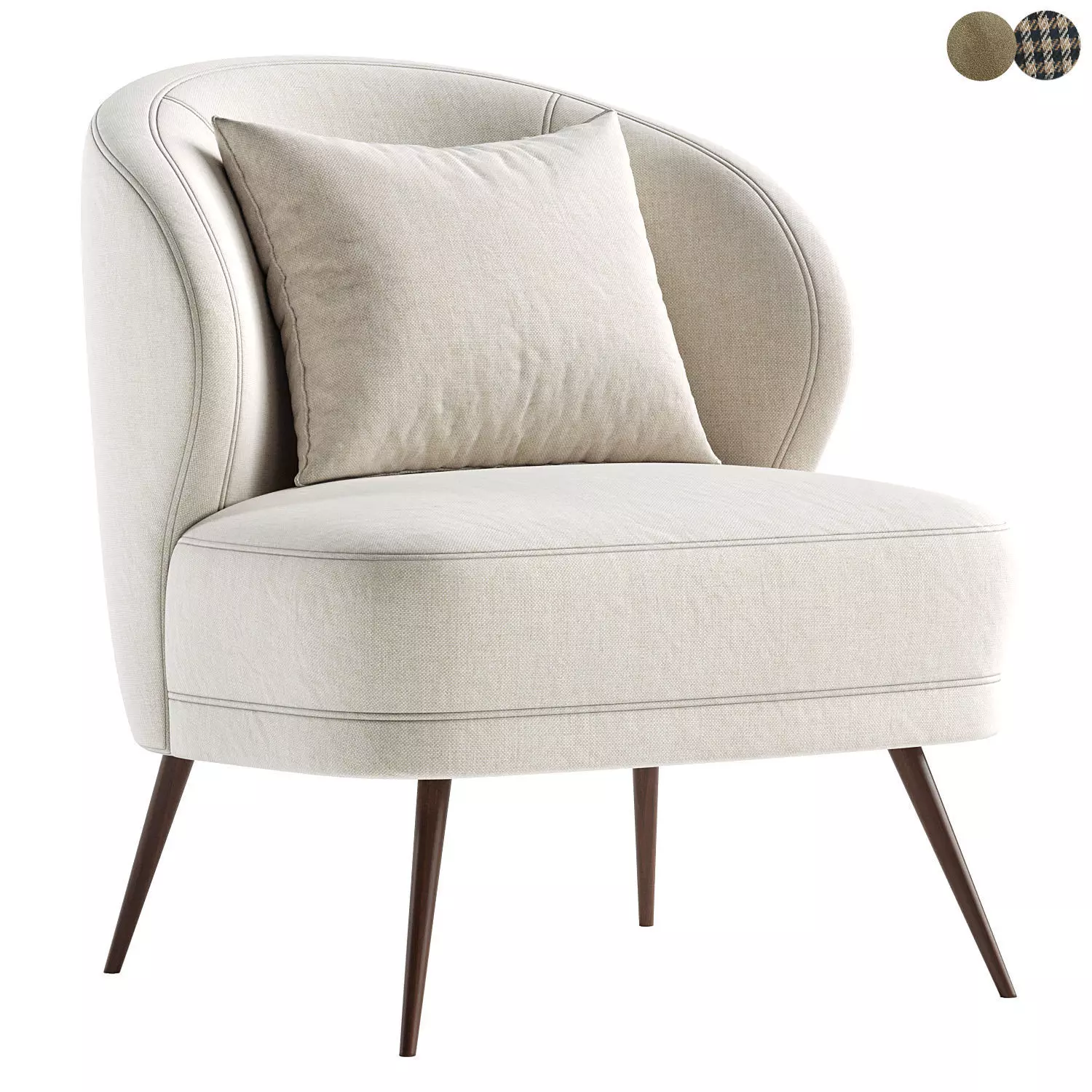 Kitts Flax Chair 3D model